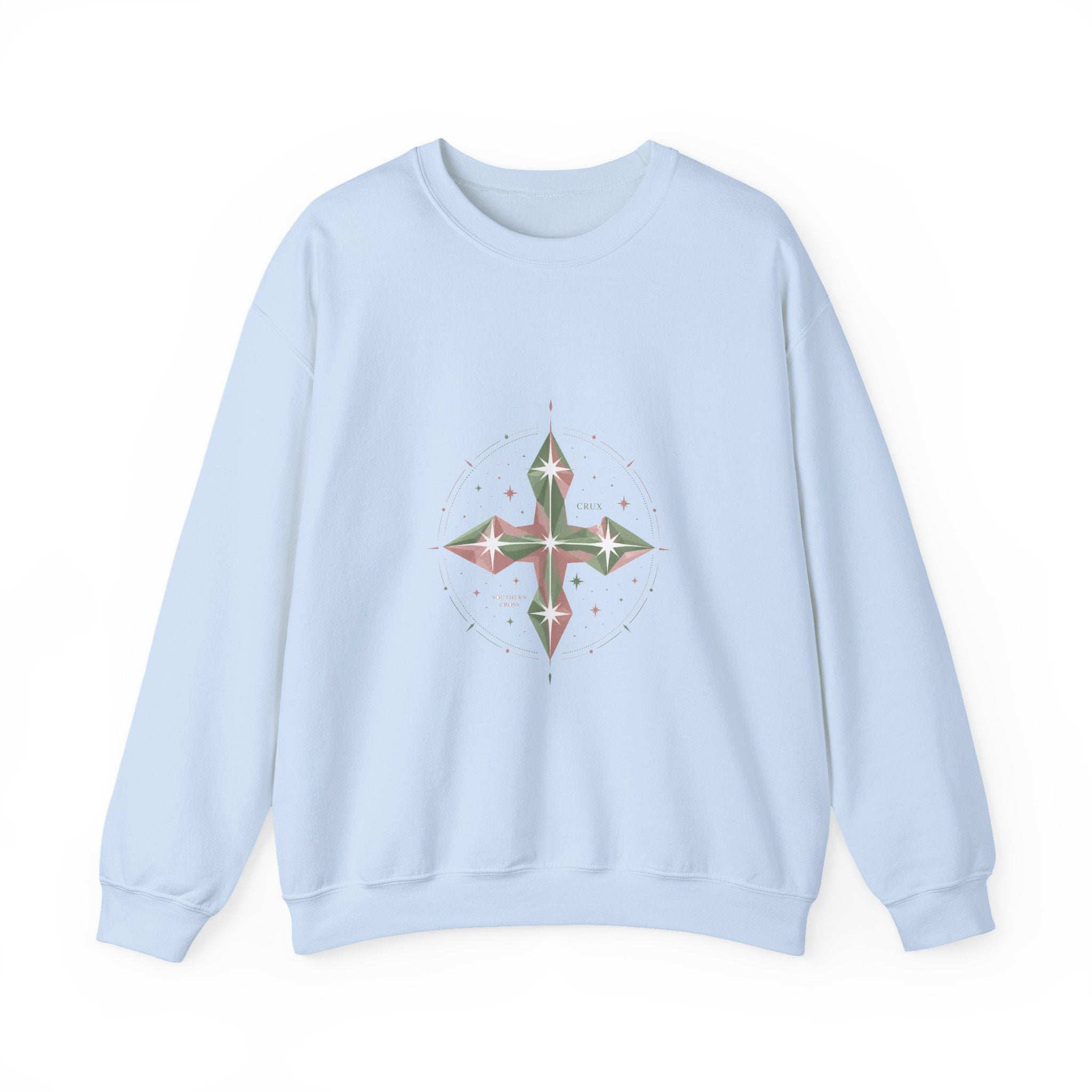 Matching Couple Sweatshirt - Aurora & Southern Cross Matching Couple Comfort Colors Crew Geometric Art His Hers Love Gift - Design B
