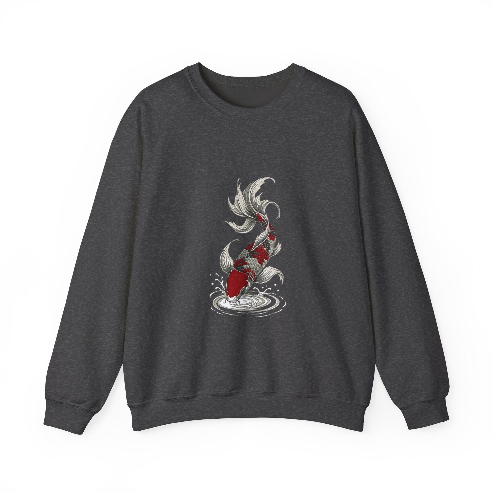 Matching Couple Sweatshirt - Koi Fish Yin Yang Matching Couple Crewneck Sweatshirt Hand-Drawn Art His Hers Best Friend Gift - Design B