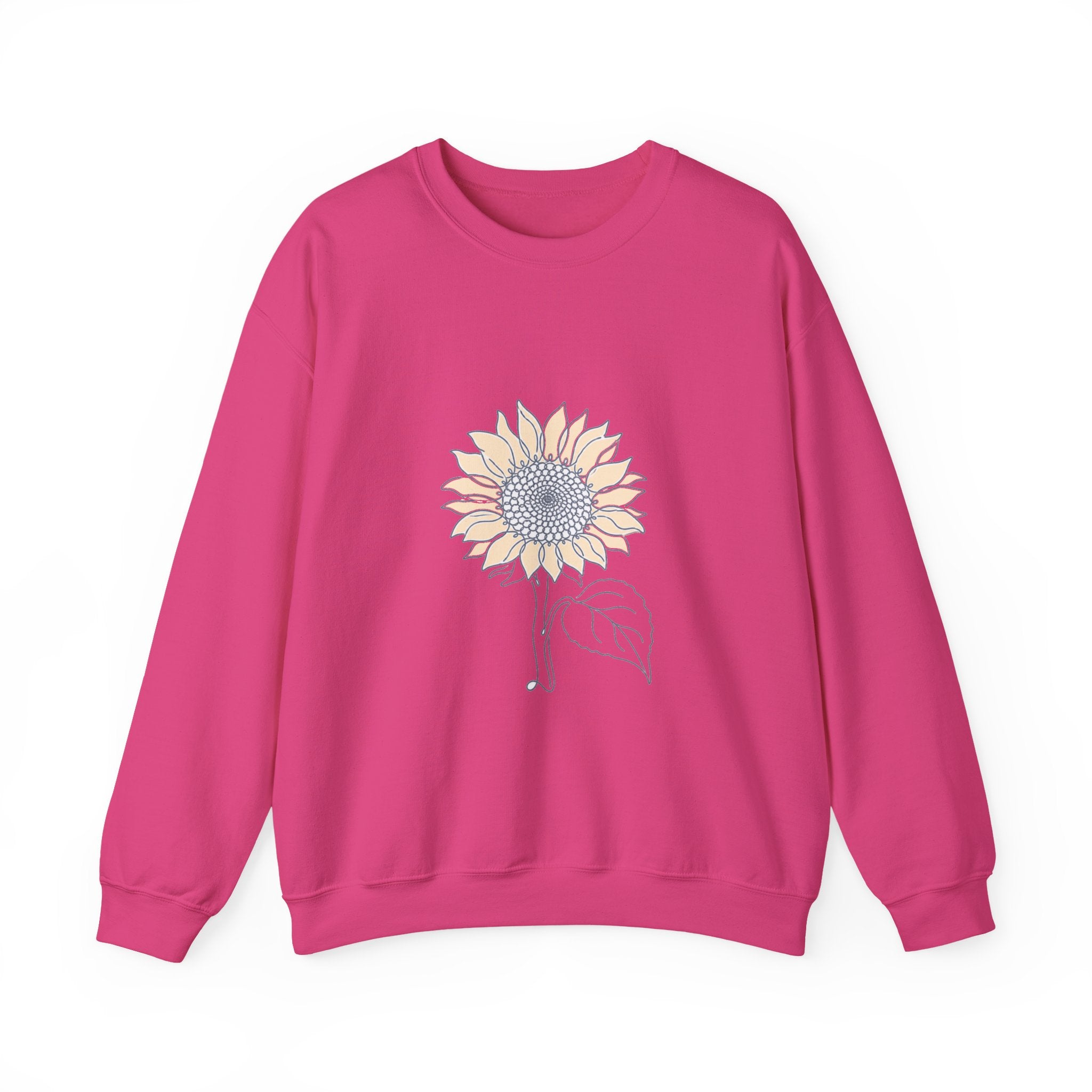 Matching Couple Sweatshirt - Sunflower & Moonflower Matching Couple Premium Fleece Sweatshirt Minimalist Art His Hers Christmas Gift - Design A