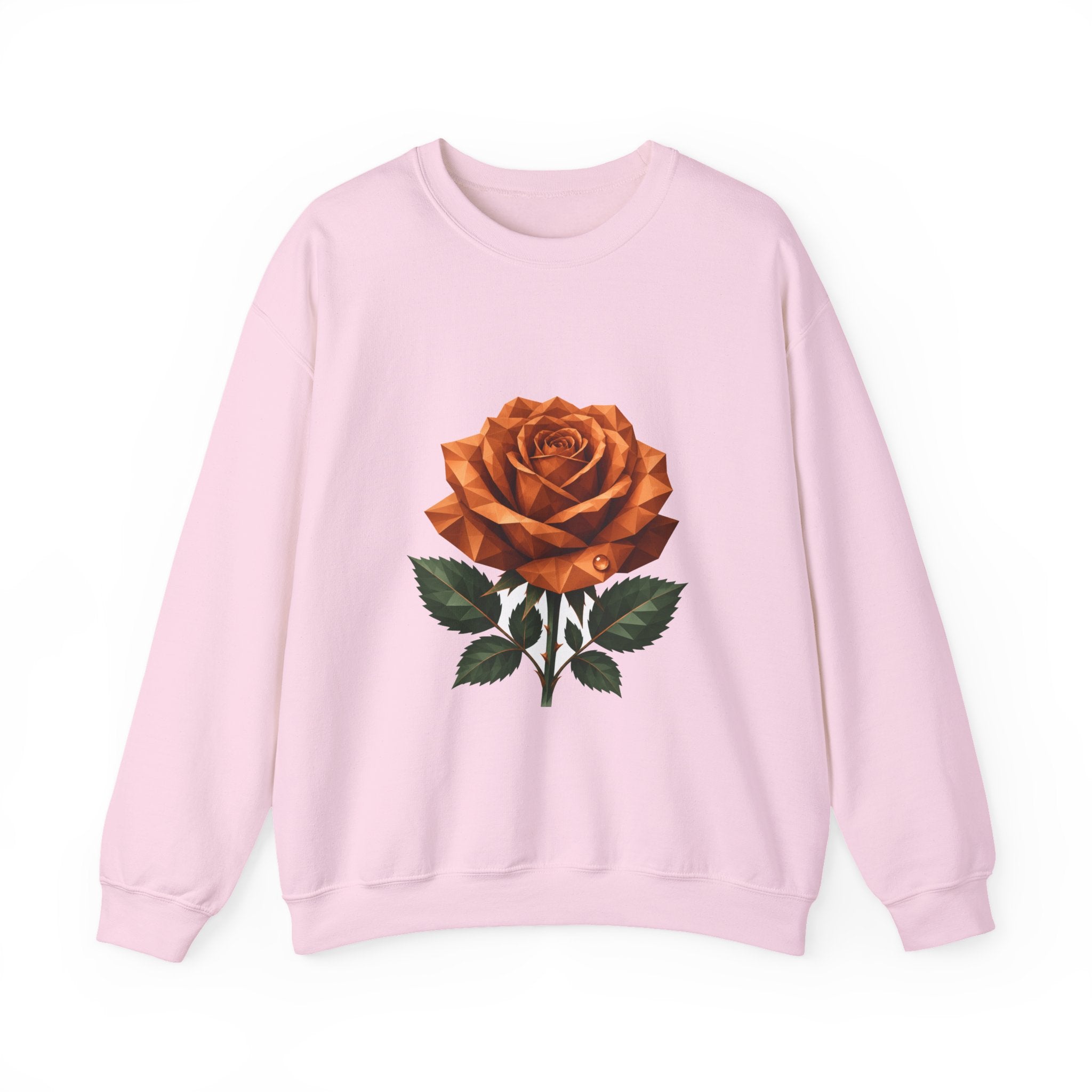Matching Couple Sweatshirt - Rose & Thorn Matching Couple Premium Fleece Sweatshirt Geometric Art His Hers Love Gift - Design A