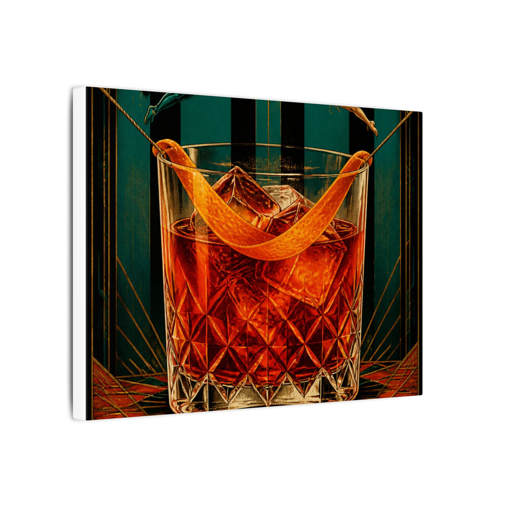 Negroni Trapeze Act Wall Art Canvas 24×36 Art Deco Bar Area Decor Maximalist Print