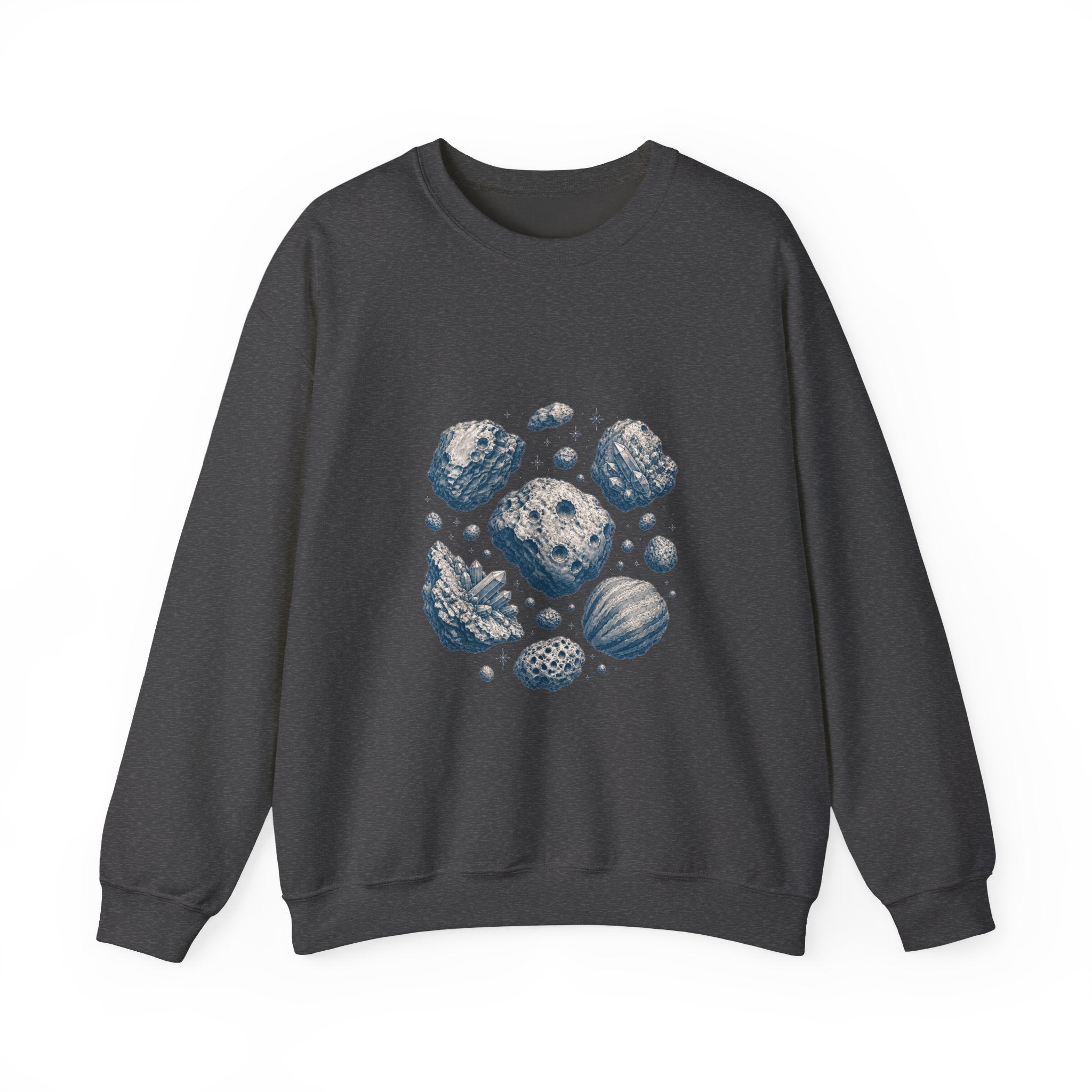 Matching Couple Sweatshirt - Comet & Asteroid Matching Couple Premium Fleece Sweatshirt Vintage Art His Hers Honeymoon Gift - Design B