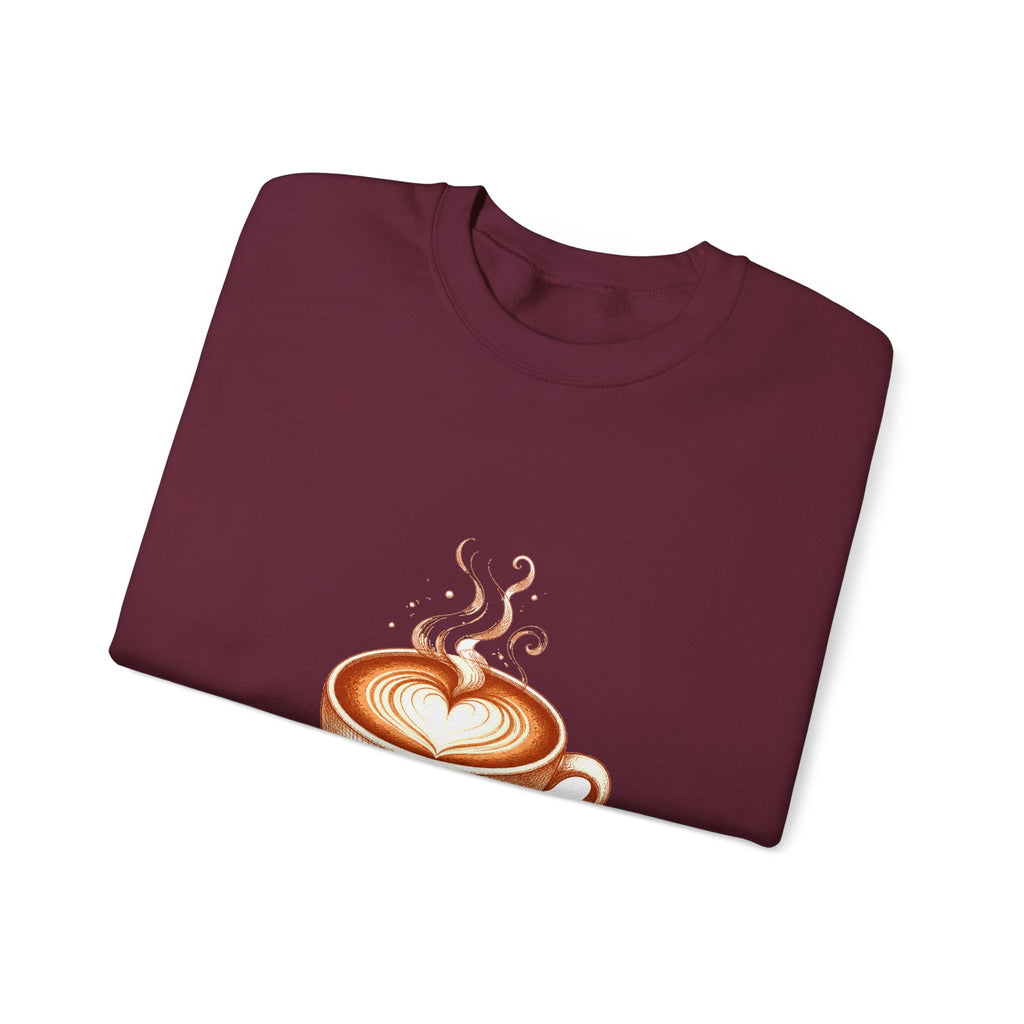 Matching Couple Sweatshirt - Coffee & Tea Matching Couple Crewneck Sweatshirt Hand-Drawn Art His Hers Best Friend Gift - Design A