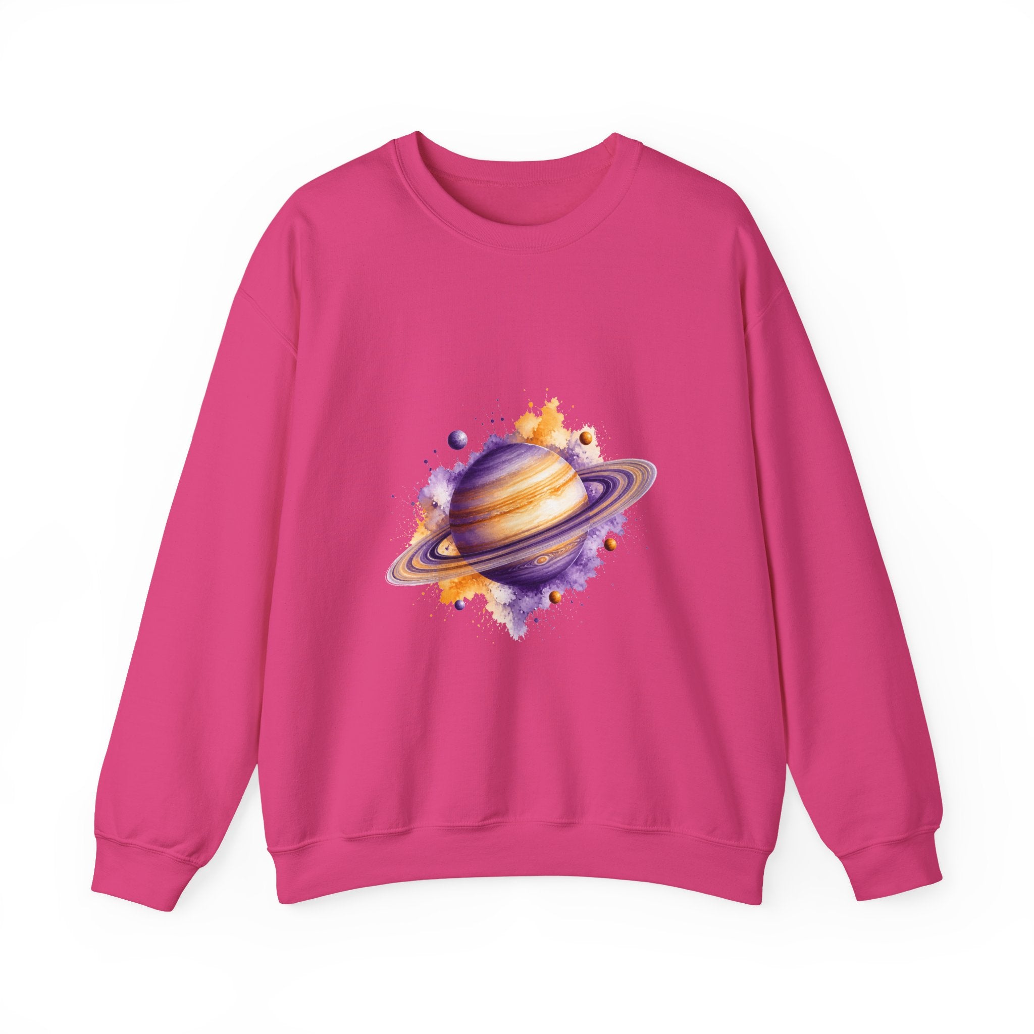 Matching Couple Sweatshirt - Saturn & Jupiter Matching Couple Comfort Colors Crew Watercolor Art His Hers Birthday Gift - Design A