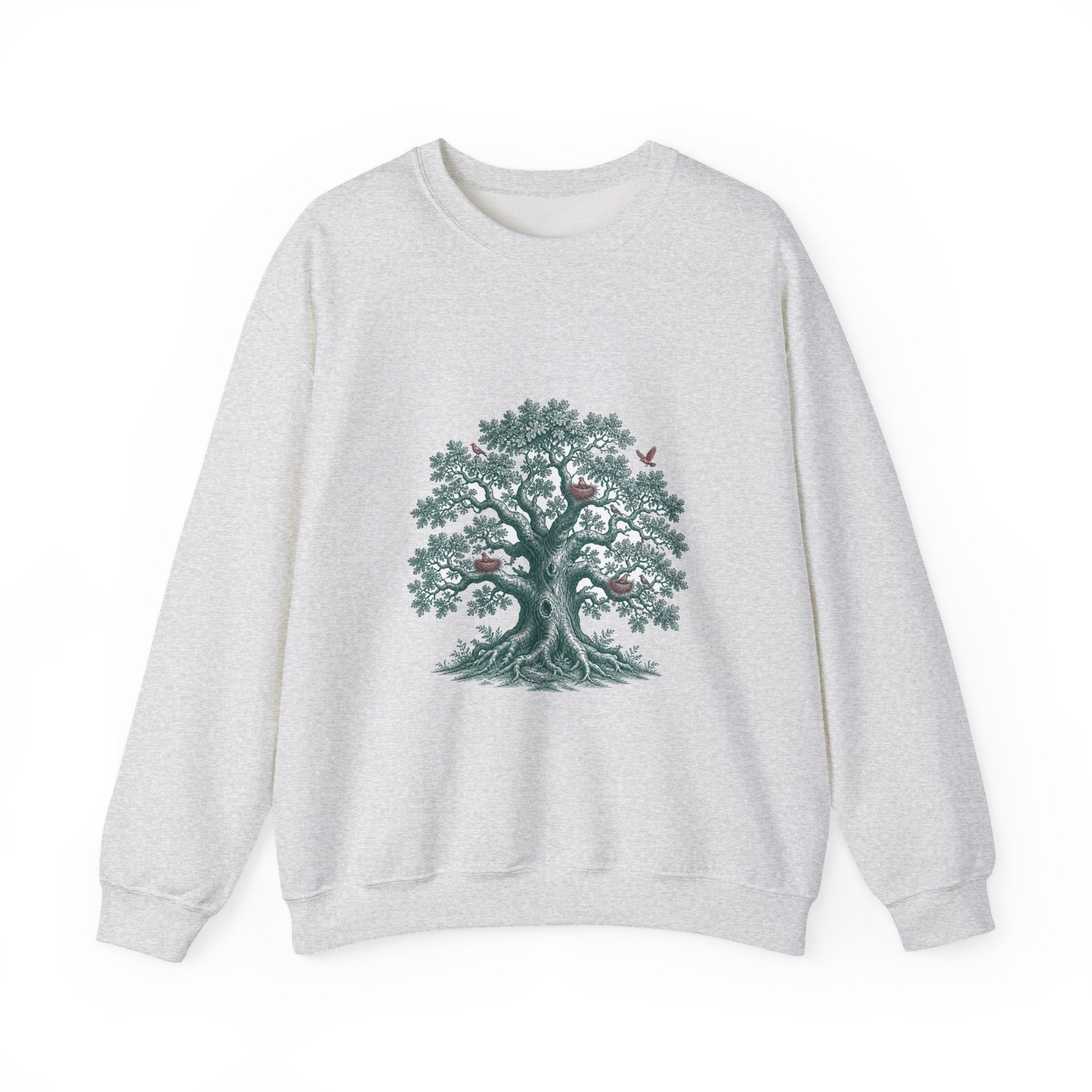 Matching Couple Sweatshirt - Ancient Oak & Deep Roots Matching Couple Premium Fleece Sweatshirt Vintage Art His Hers Honeymoon Gift - Design A