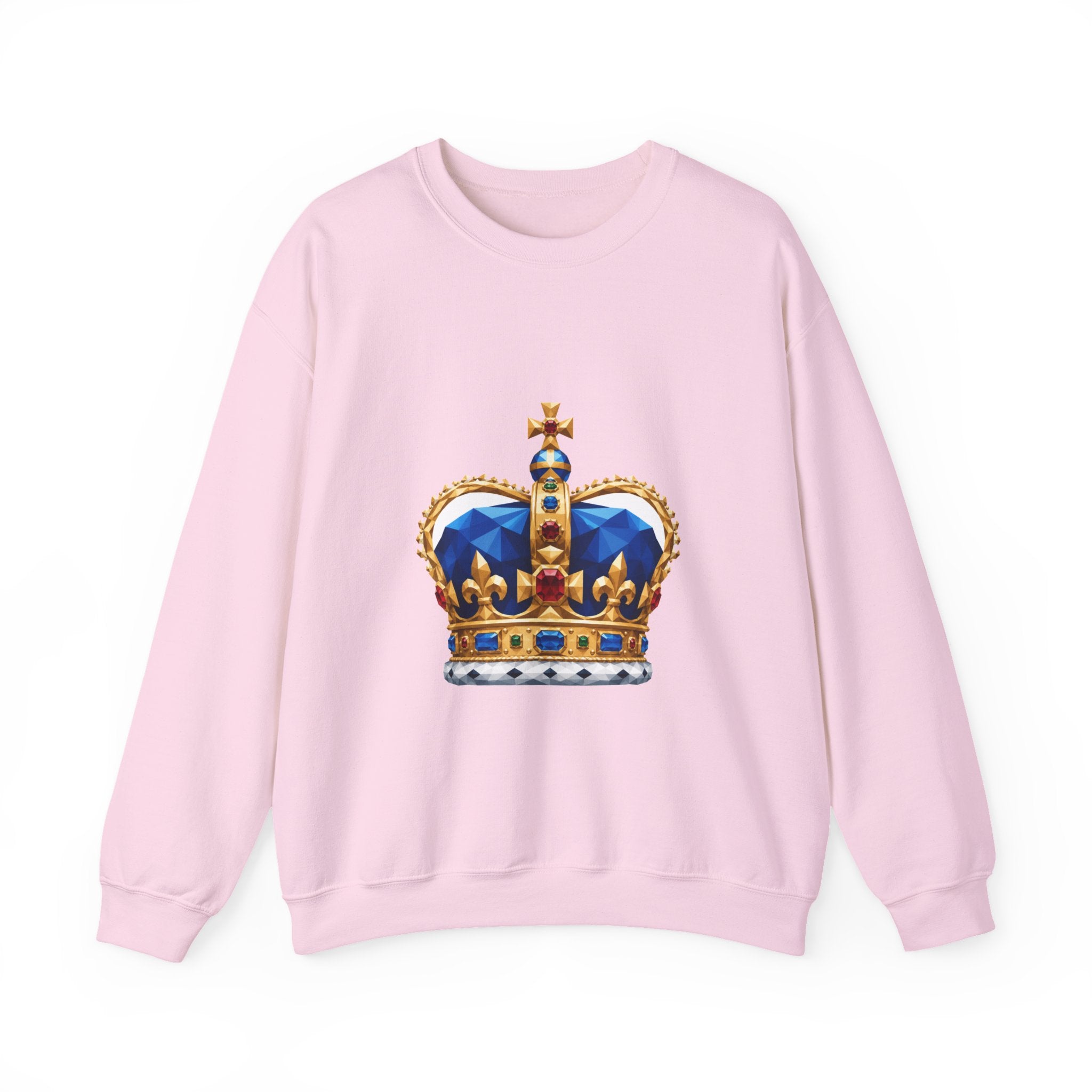 Matching Couple Sweatshirt - Crown & Shield Matching Couple Comfort Colors Crew Geometric Art His Hers Love Gift - Design A