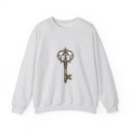 Matching Couple Sweatshirt - Key & Lock Matching Couple Crewneck Sweatshirt Hand-Drawn Art His Hers Best Friend Gift - Design A