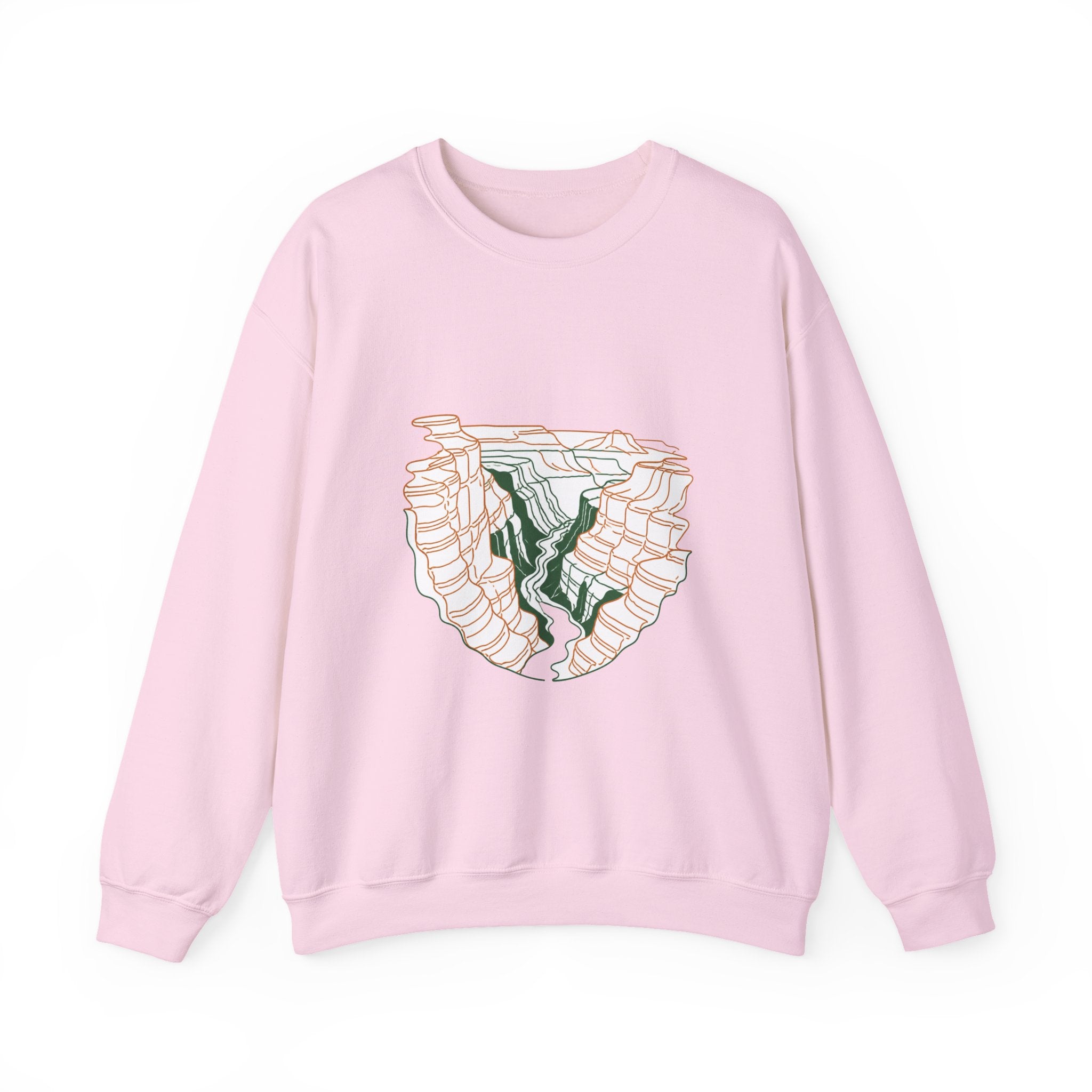 Matching Couple Sweatshirt - Lavender Fields & Canyon Matching Couple Premium Fleece Sweatshirt Minimalist Art His Hers Christmas Gift - Design B