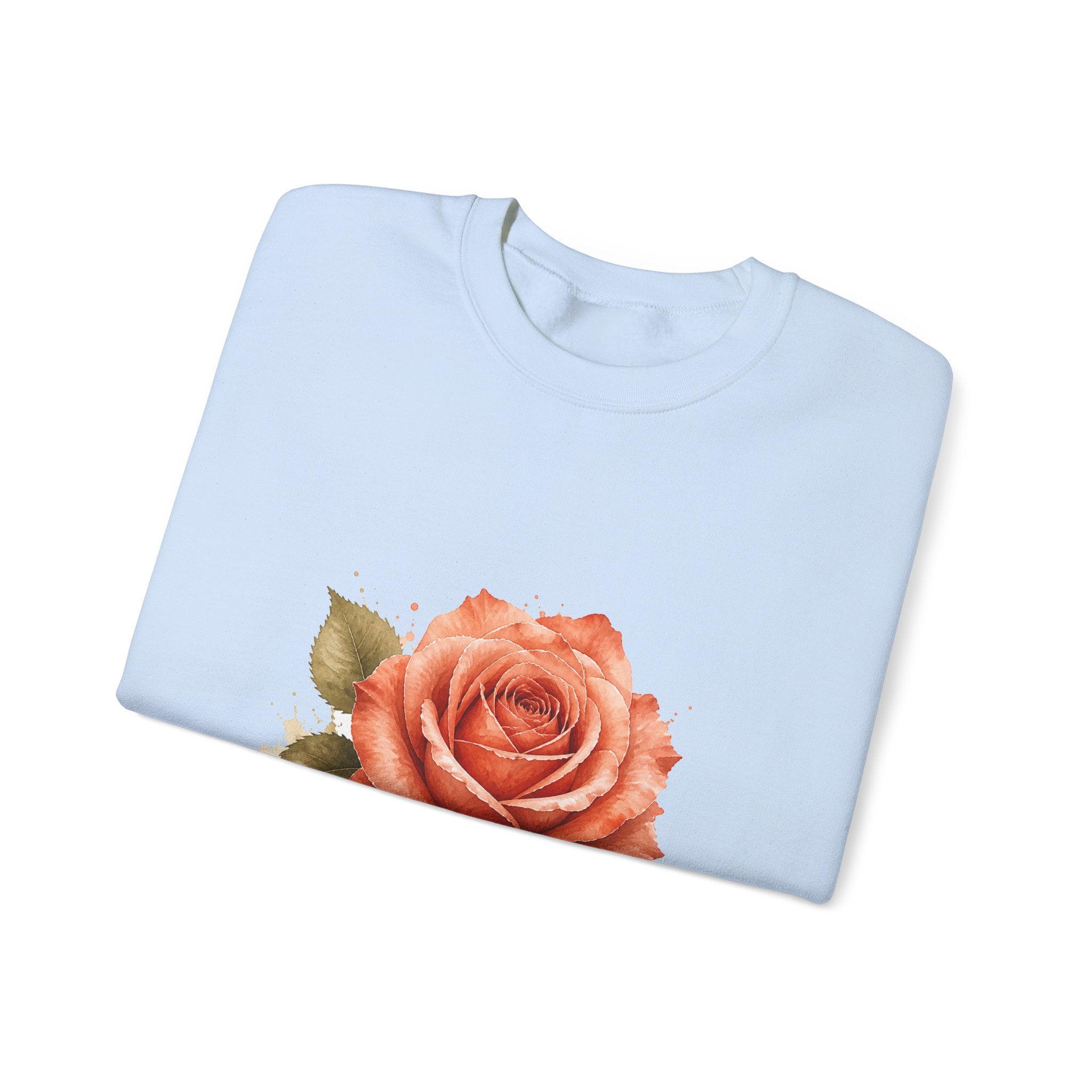 Matching Couple Sweatshirt - Rose & Thorn Matching Couple Premium Fleece Sweatshirt Watercolor Art His Hers Birthday Gift - Design A