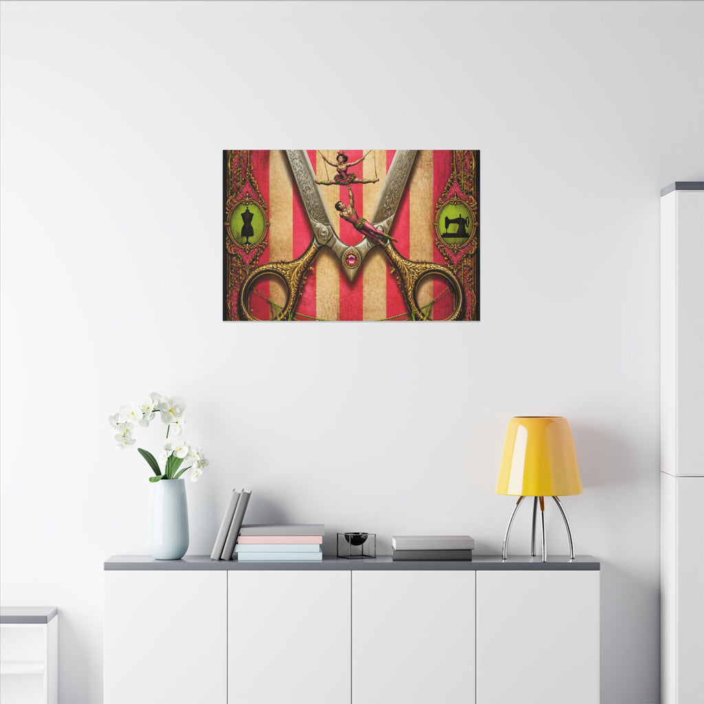 Giant Scissors Trapeze Wall Art Canvas 24×36 Baroque Studio Decor Maximalist Print