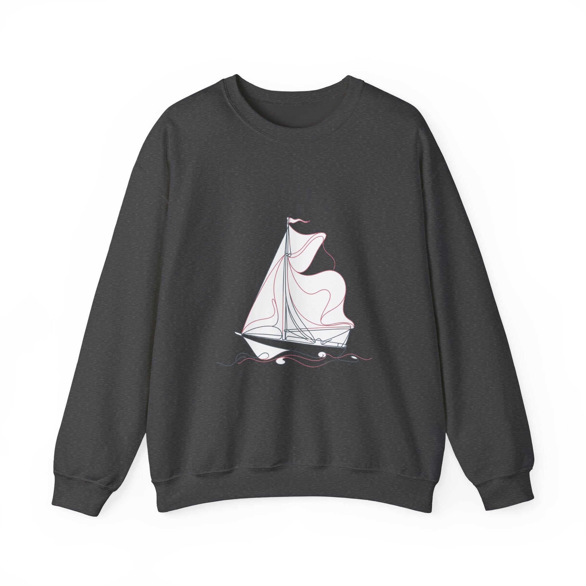 Matching Couple Sweatshirt - Anchor & Sail Matching Couple Premium Fleece Sweatshirt Minimalist Art His Hers Christmas Gift - Design B