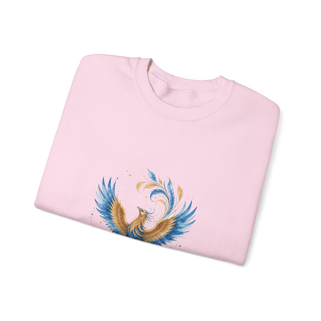 Matching Couple Sweatshirt - Dragon & Phoenix Matching Couple Premium Fleece Sweatshirt Watercolor Art His Hers Birthday Gift - Design B