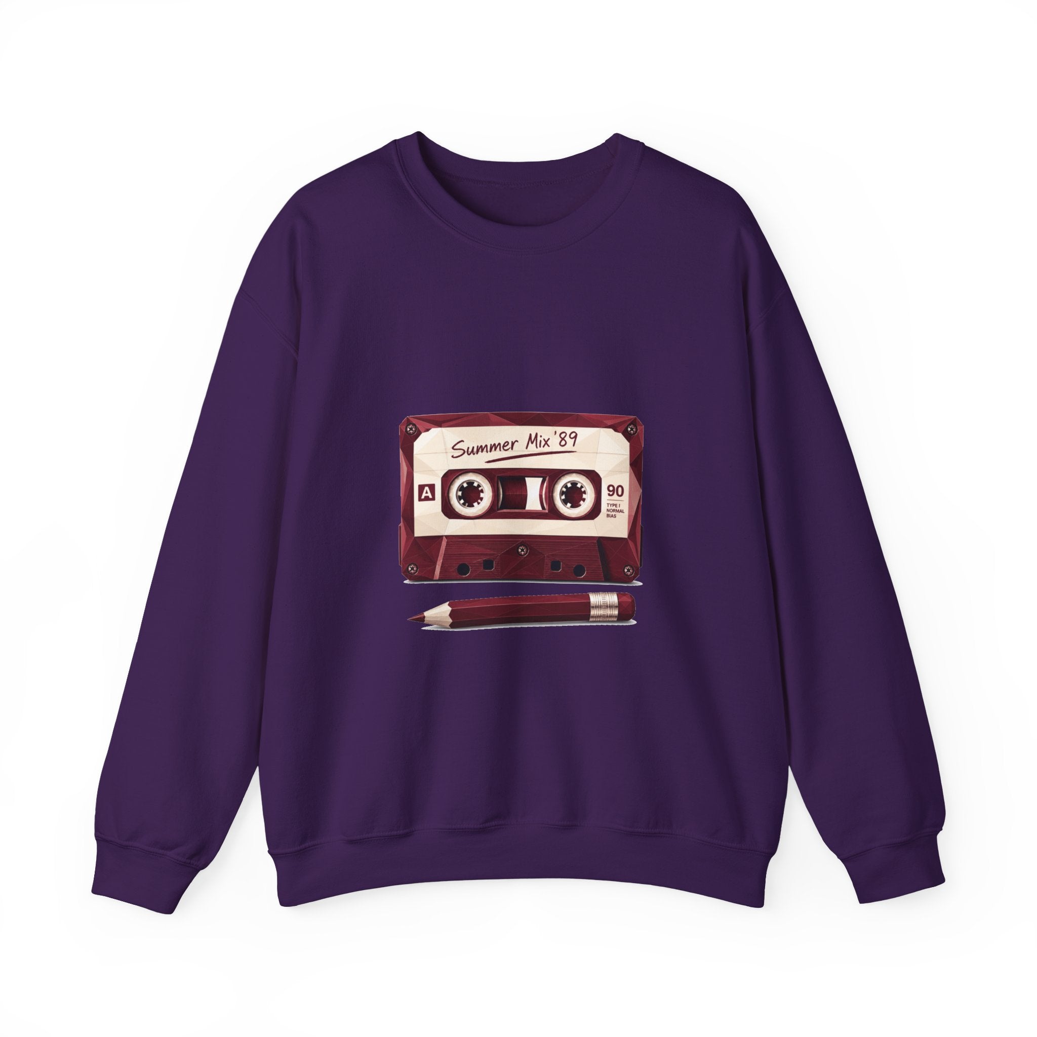 Matching Couple Sweatshirt - Vinyl & Cassette Matching Couple Crewneck Sweatshirt Geometric Art His Hers Couple Gift - Design B