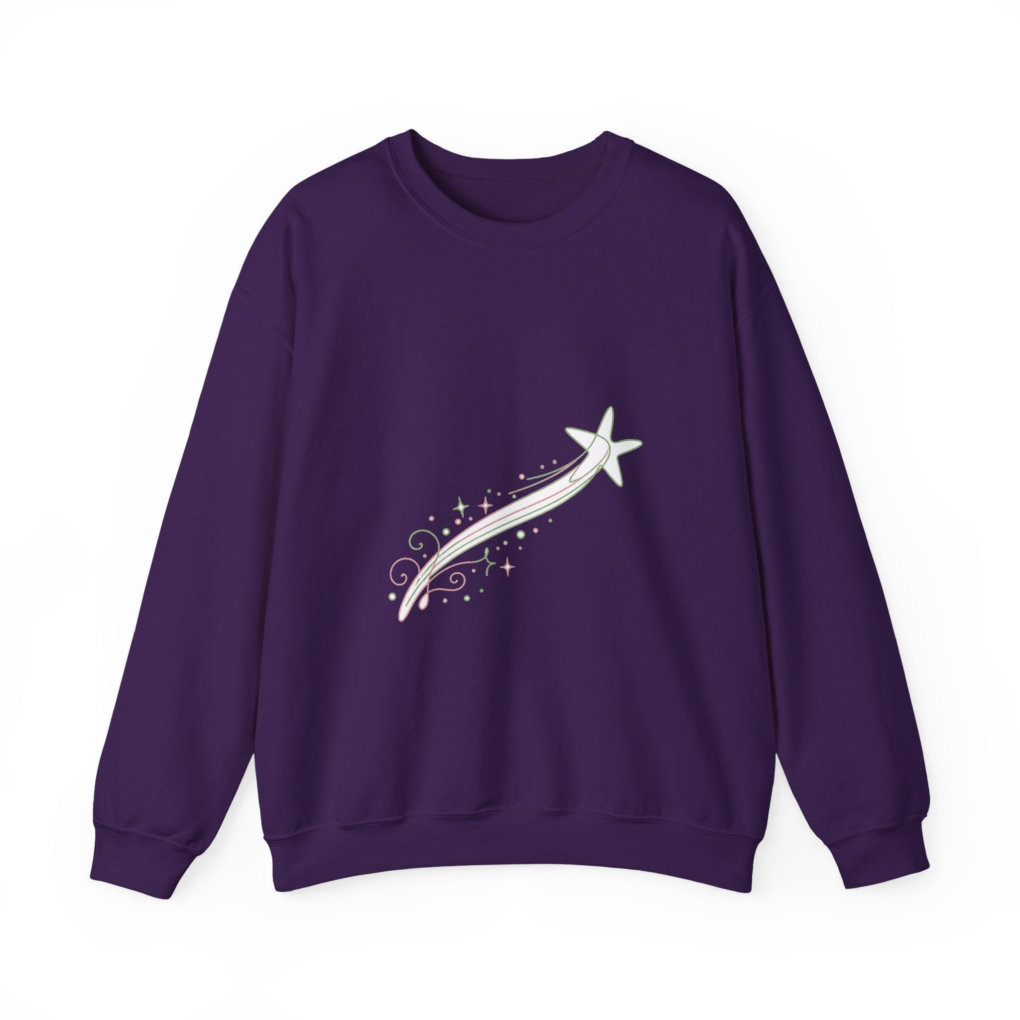 Matching Couple Sweatshirt - Shooting Star & North Star Matching Couple Premium Fleece Sweatshirt Minimalist Art His Hers Christmas Gift - Design A