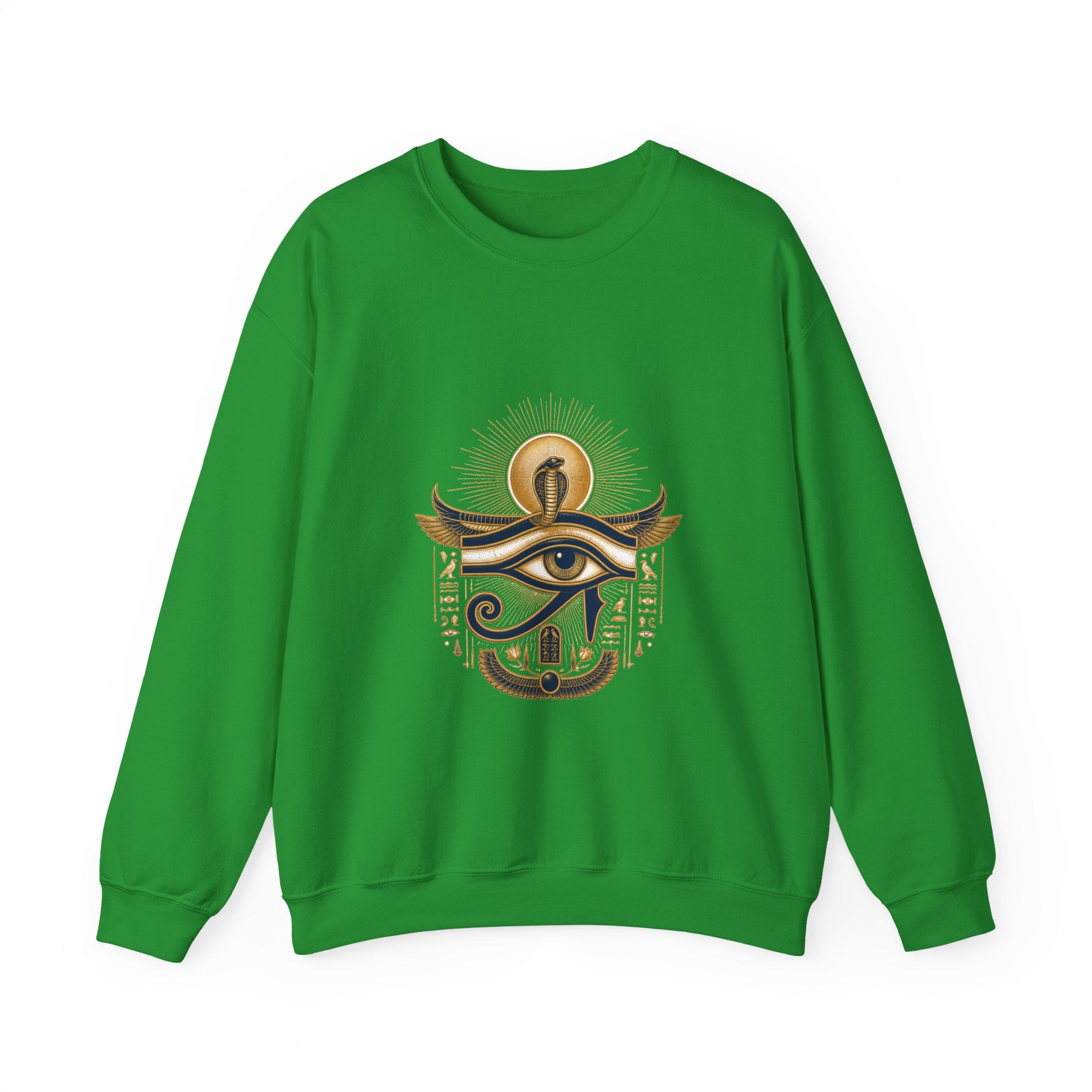 Matching Couple Sweatshirt - Eye of Ra & Horus Matching Couple Crewneck Sweatshirt Vintage Art His Hers Wedding Gift - Design A