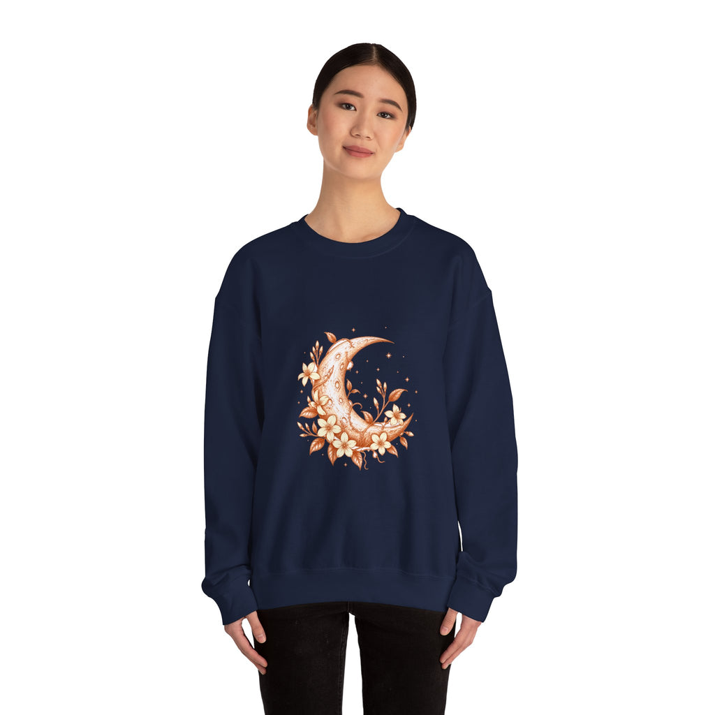 Matching Couple Sweatshirt - Sun & Moon Matching Couple Comfort Colors Crew Hand-Drawn Art His Hers Anniversary Gift - Design A