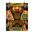 Strongman Bear Wall Art Poster 24×36 Pop Art Restaurant Decor Maximalist Print