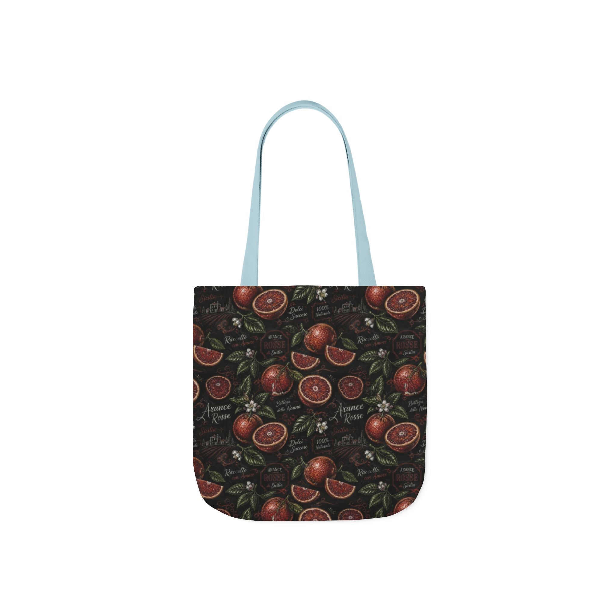 Blood Oranges Canvas Tote Bag Mediterranean Kitchen Chalk Art Design Italian Cottagecore Gift