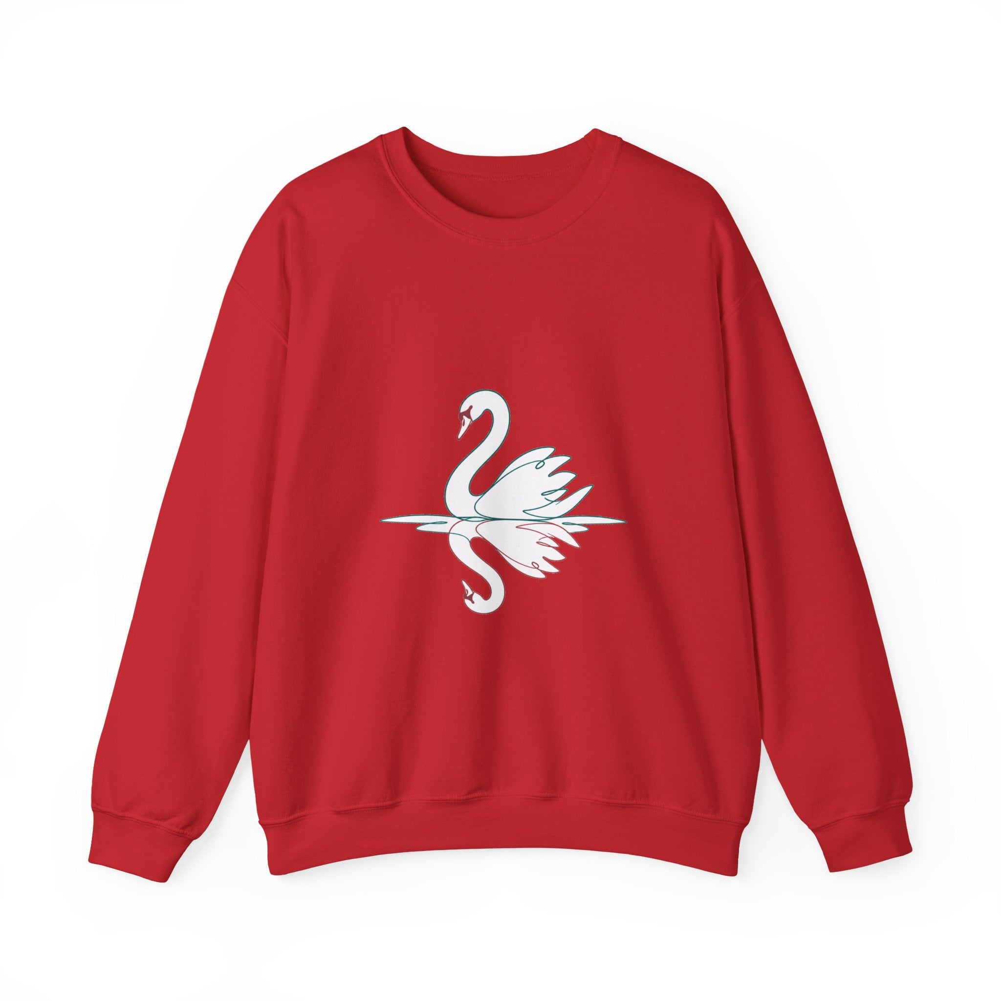 Matching Couple Sweatshirt - Raven & Swan Matching Couple Premium Fleece Sweatshirt Minimalist Art His Hers Christmas Gift - Design B