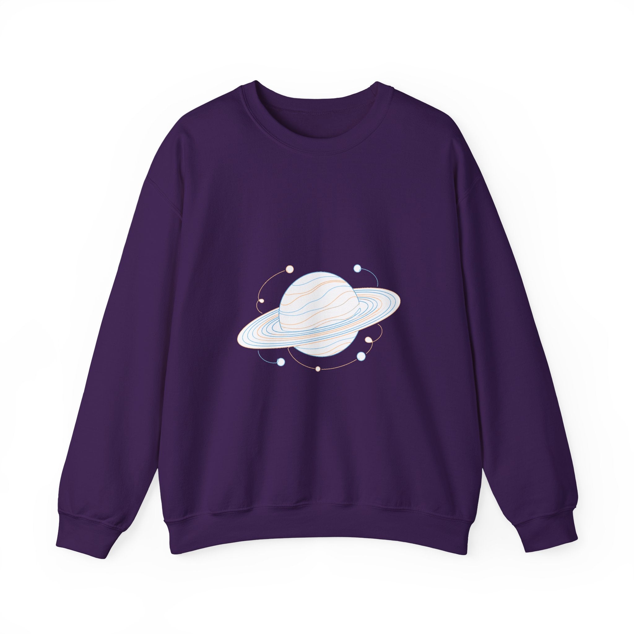 Matching Couple Sweatshirt - Saturn & Jupiter Matching Couple Premium Fleece Sweatshirt Minimalist Art His Hers Christmas Gift - Design A