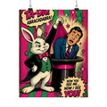 Magic Hat Rabbit Wall Art Poster 24×36 Pop Art Restaurant Decor Maximalist Print