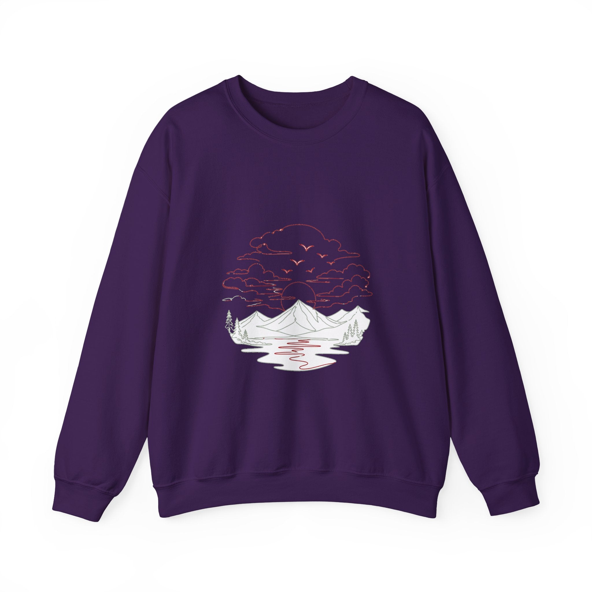 Matching Couple Sweatshirt - Sunrise & Sunset Matching Couple Comfort Colors Crew Minimalist Art His Hers Christmas Gift - Design B