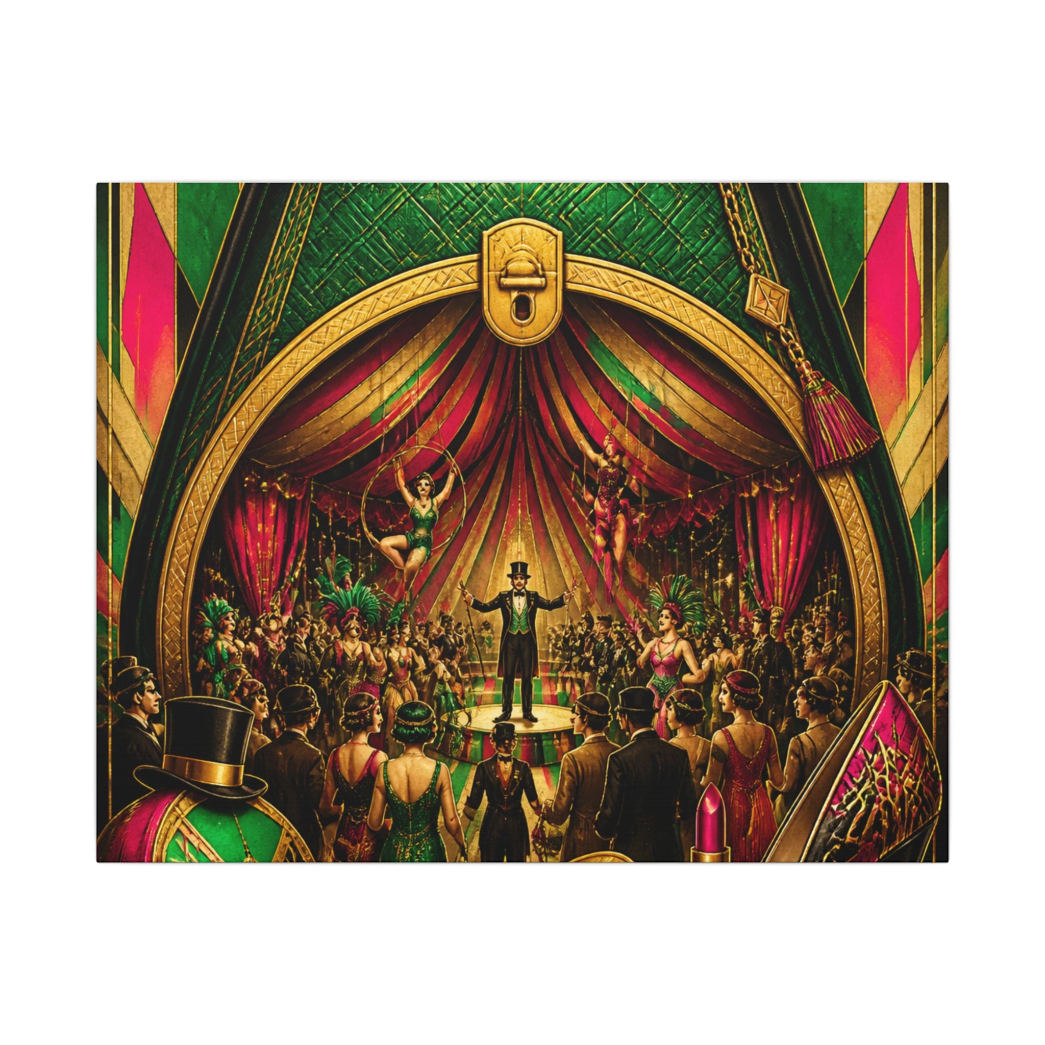 Handbag Big Top Wall Art Canvas 24×36 Art Deco Bar Area Decor Maximalist Print