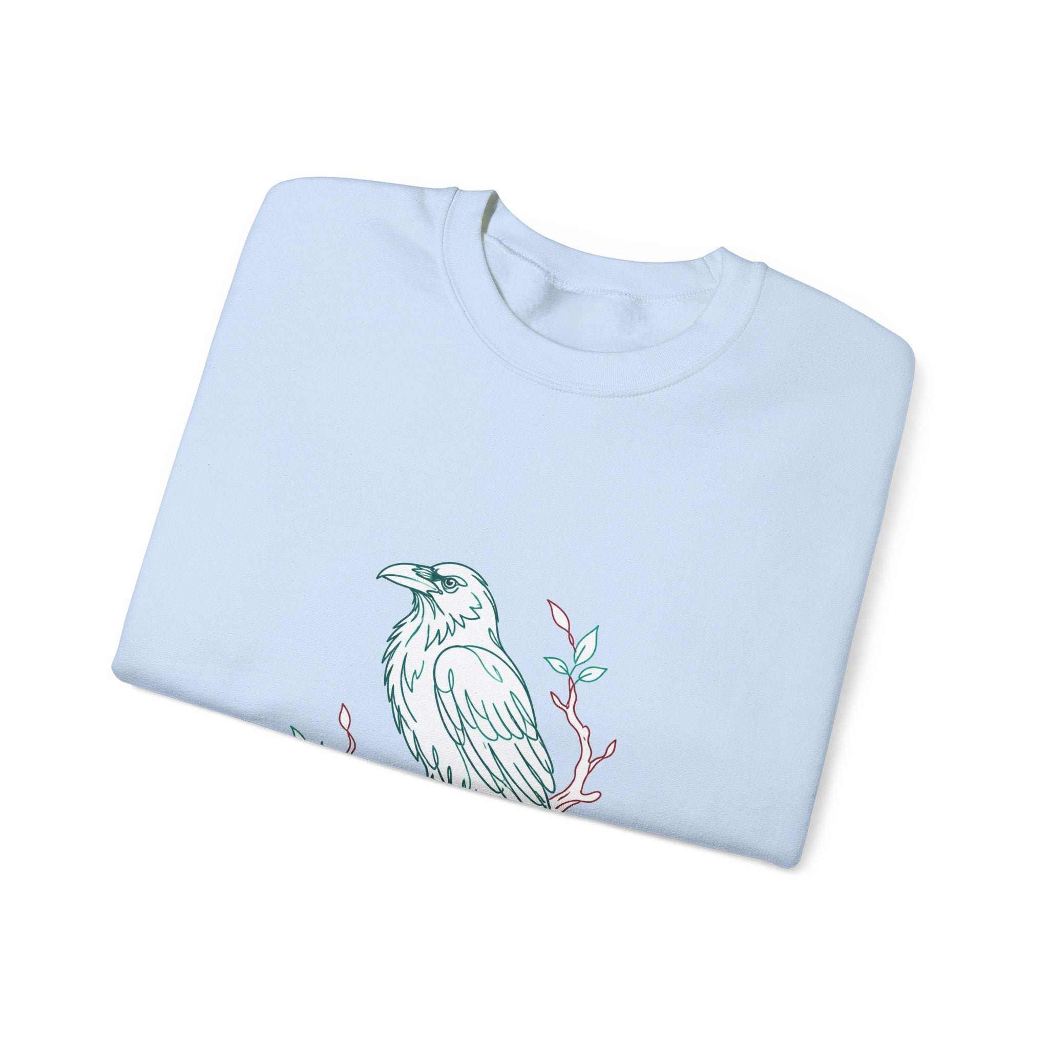 Matching Couple Sweatshirt - Raven & Swan Matching Couple Premium Fleece Sweatshirt Minimalist Art His Hers Christmas Gift - Design A