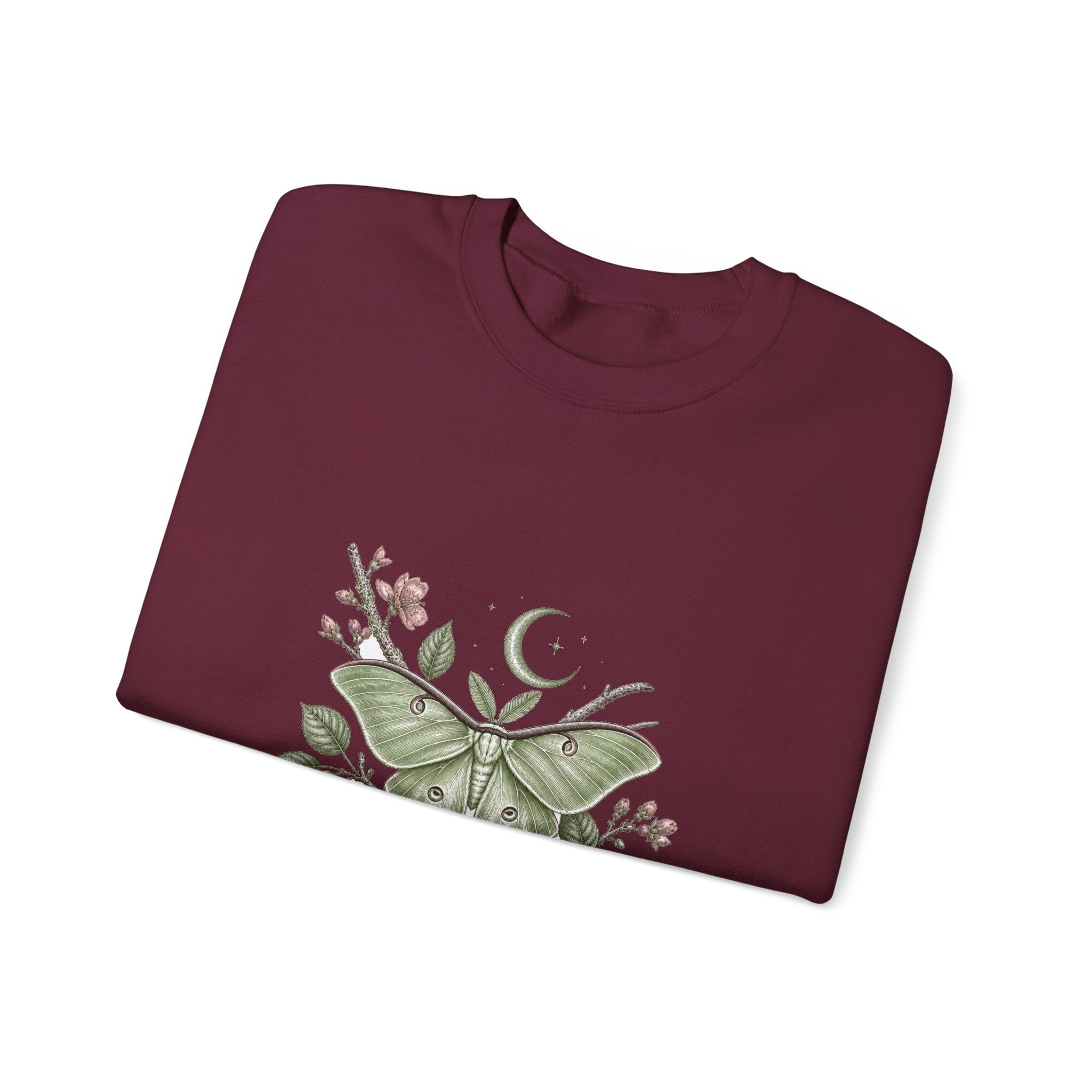 Matching Couple Sweatshirt - Butterfly & Moth Matching Couple Crewneck Sweatshirt Vintage Art His Hers Wedding Gift - Design B