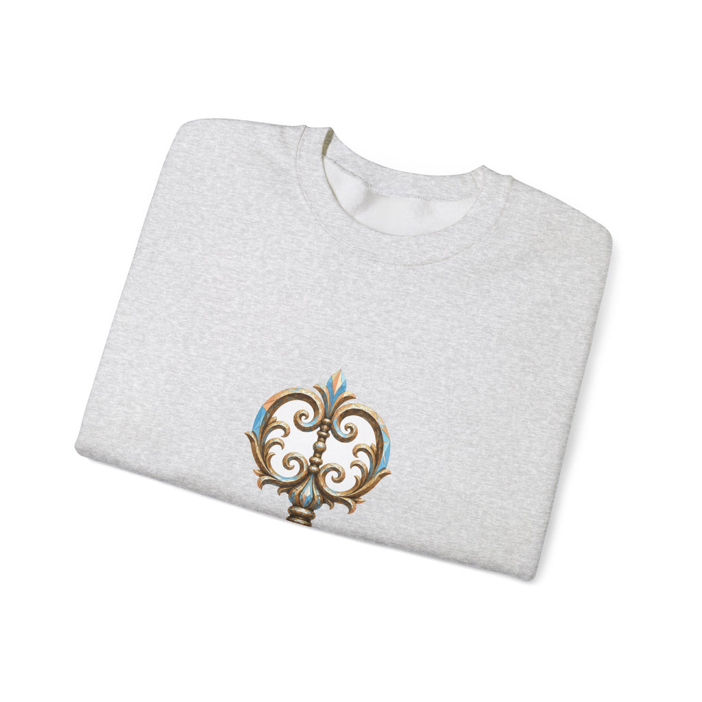 Matching Couple Sweatshirt - Key & Lock Matching Couple Crewneck Sweatshirt Geometric Art His Hers Couple Gift - Design A