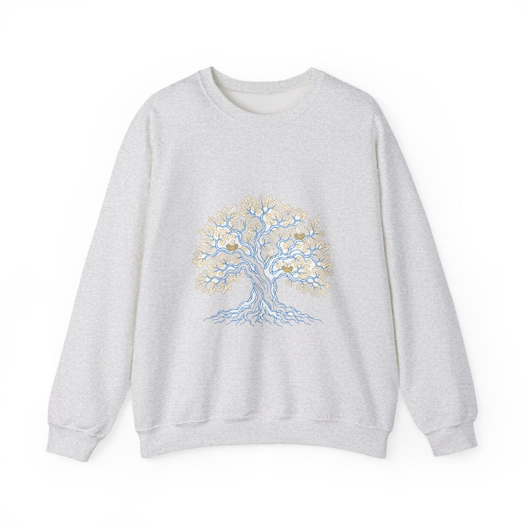 Matching Couple Sweatshirt - Ancient Oak & Deep Roots Matching Couple Crewneck Sweatshirt Minimalist Art His Hers Valentine Gift - Design A