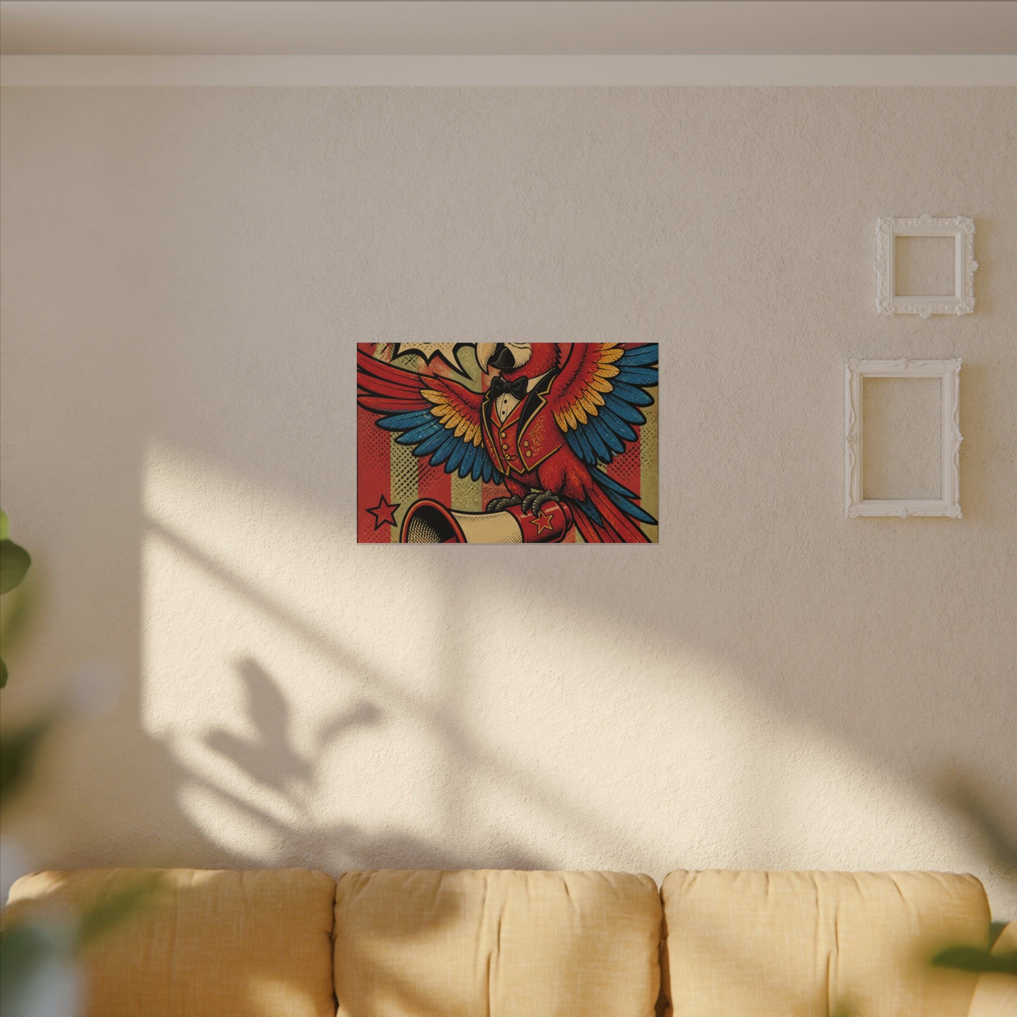Parrot Ringmaster Wall Art Canvas 16×20 Pop Art Living Room Decor Maximalist Print