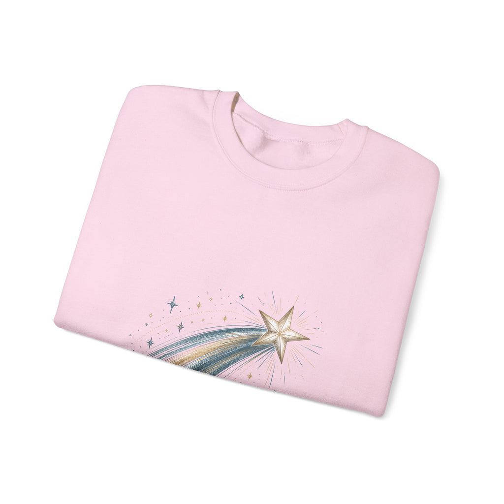 Matching Couple Sweatshirt - Shooting Star & North Star Matching Couple Crewneck Sweatshirt Hand-Drawn Art His Hers Best Friend Gift - Design A