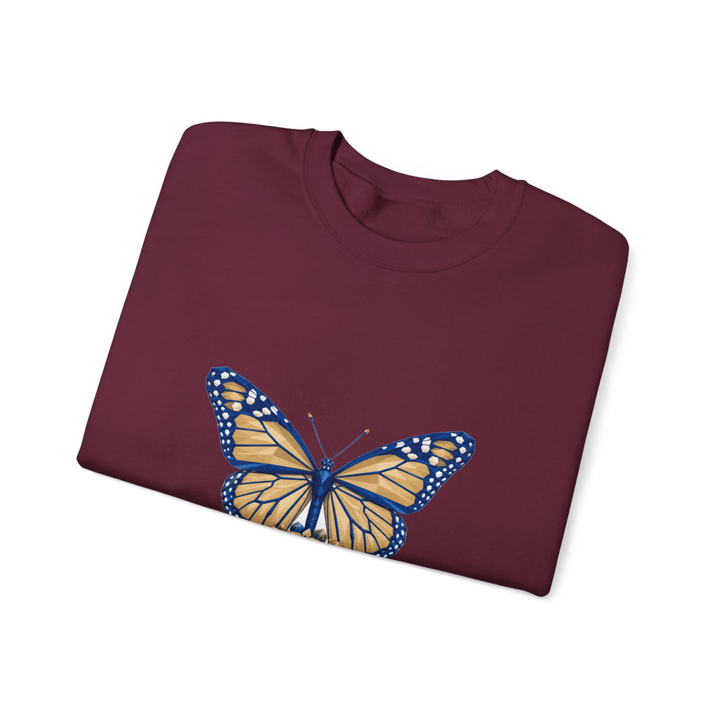 Matching Couple Sweatshirt - Butterfly & Moth Matching Couple Crewneck Sweatshirt Geometric Art His Hers Couple Gift - Design A