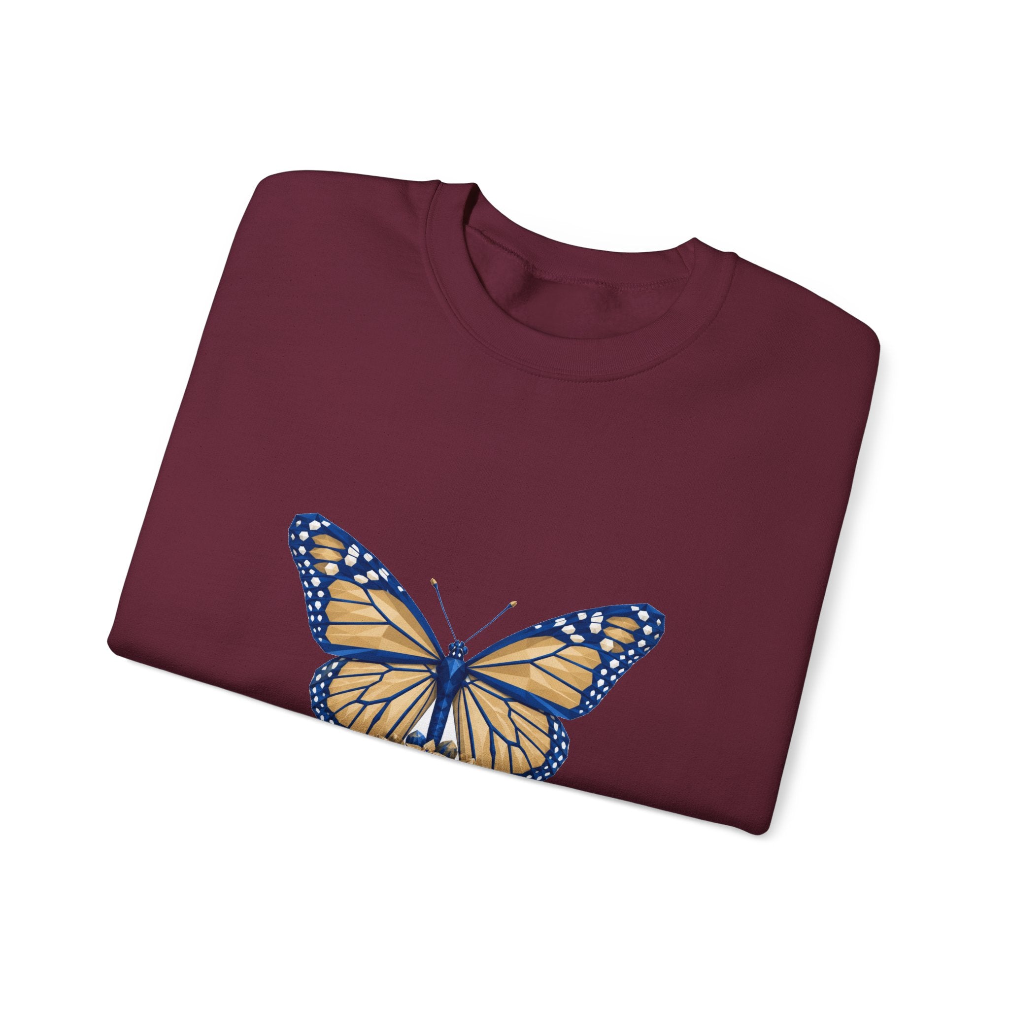 Matching Couple Sweatshirt - Butterfly & Moth Matching Couple Crewneck Sweatshirt Geometric Art His Hers Couple Gift - Design A