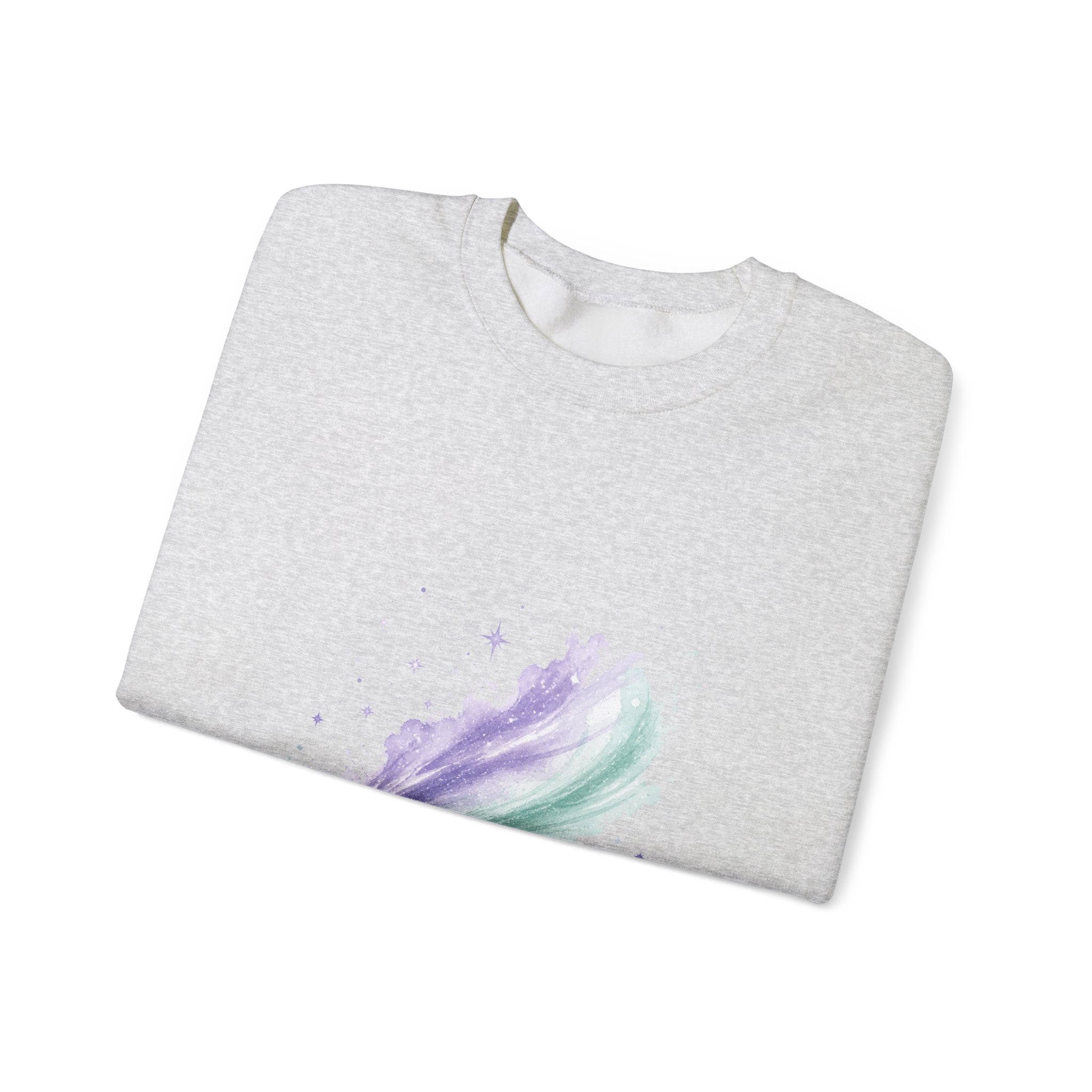 Matching Couple Sweatshirt - Comet & Asteroid Matching Couple Premium Fleece Sweatshirt Watercolor Art His Hers Birthday Gift - Design A