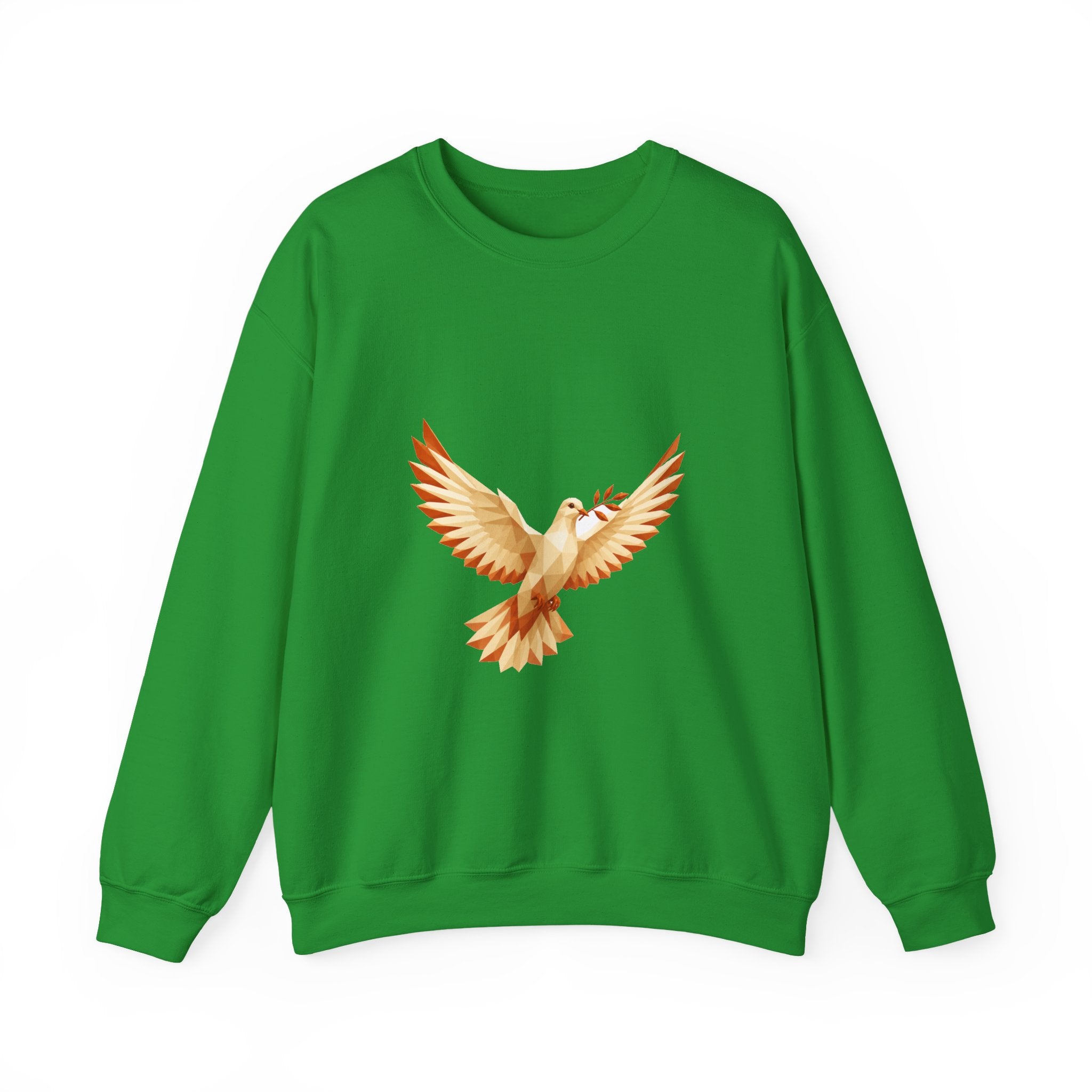 Matching Couple Sweatshirt - Wolf & Dove Matching Couple Crewneck Sweatshirt Geometric Art His Hers Couple Gift - Design B