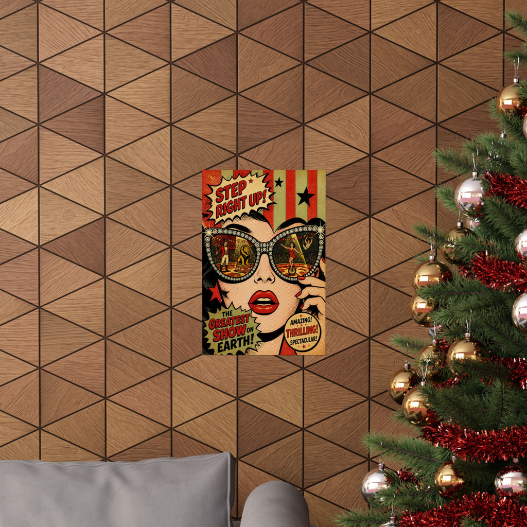 Sunglasses Circus Ring Wall Art Poster 24×36 Pop Art Restaurant Decor Maximalist Print