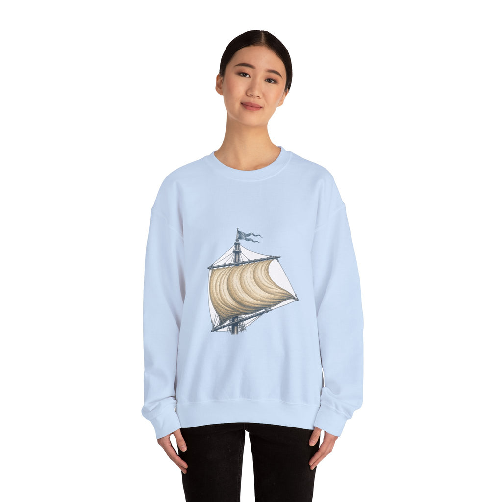 Matching Couple Sweatshirt - Anchor & Sail Matching Couple Premium Fleece Sweatshirt Vintage Art His Hers Honeymoon Gift - Design B