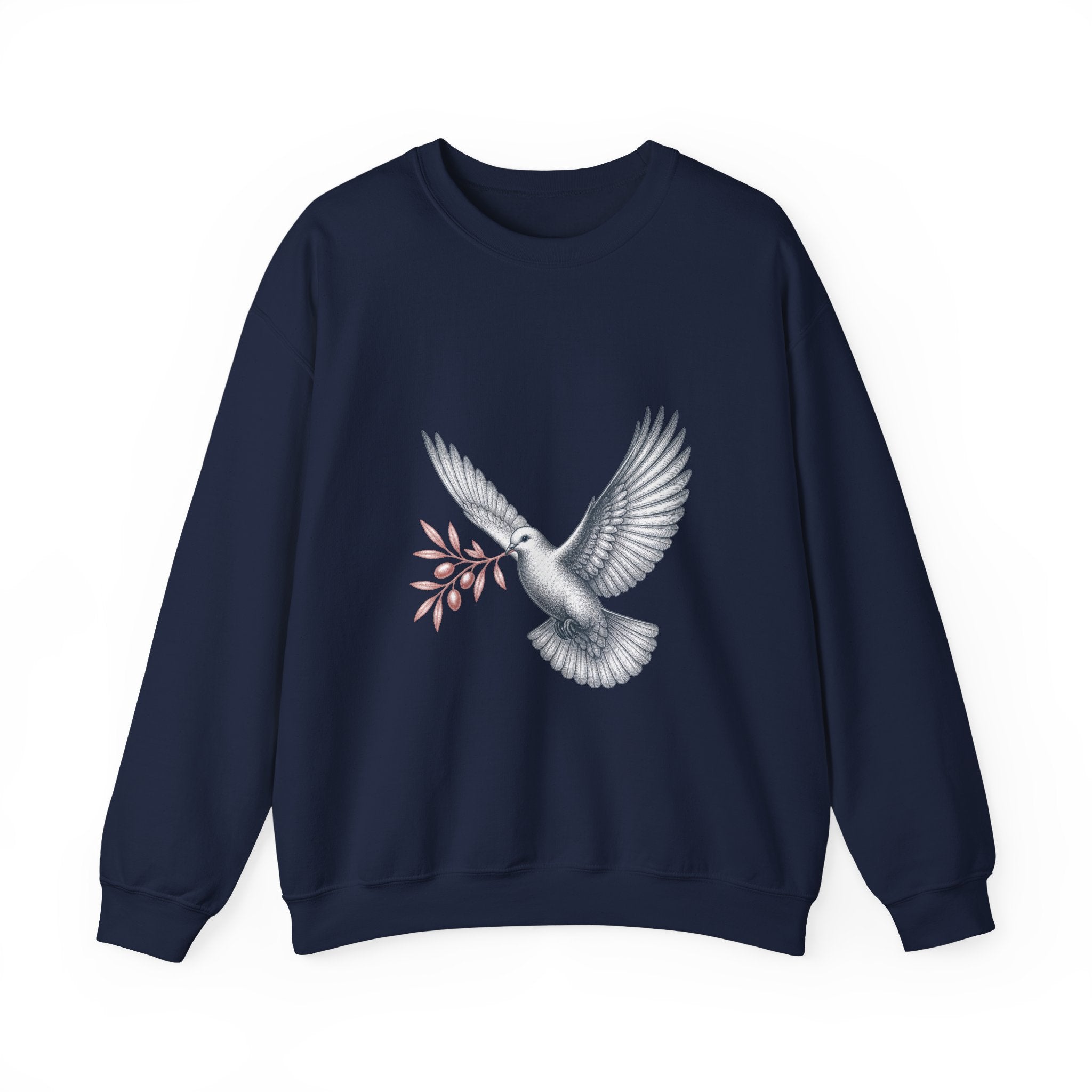 Matching Couple Sweatshirt - Wolf & Dove Matching Couple Premium Fleece Sweatshirt Vintage Art His Hers Honeymoon Gift - Design B