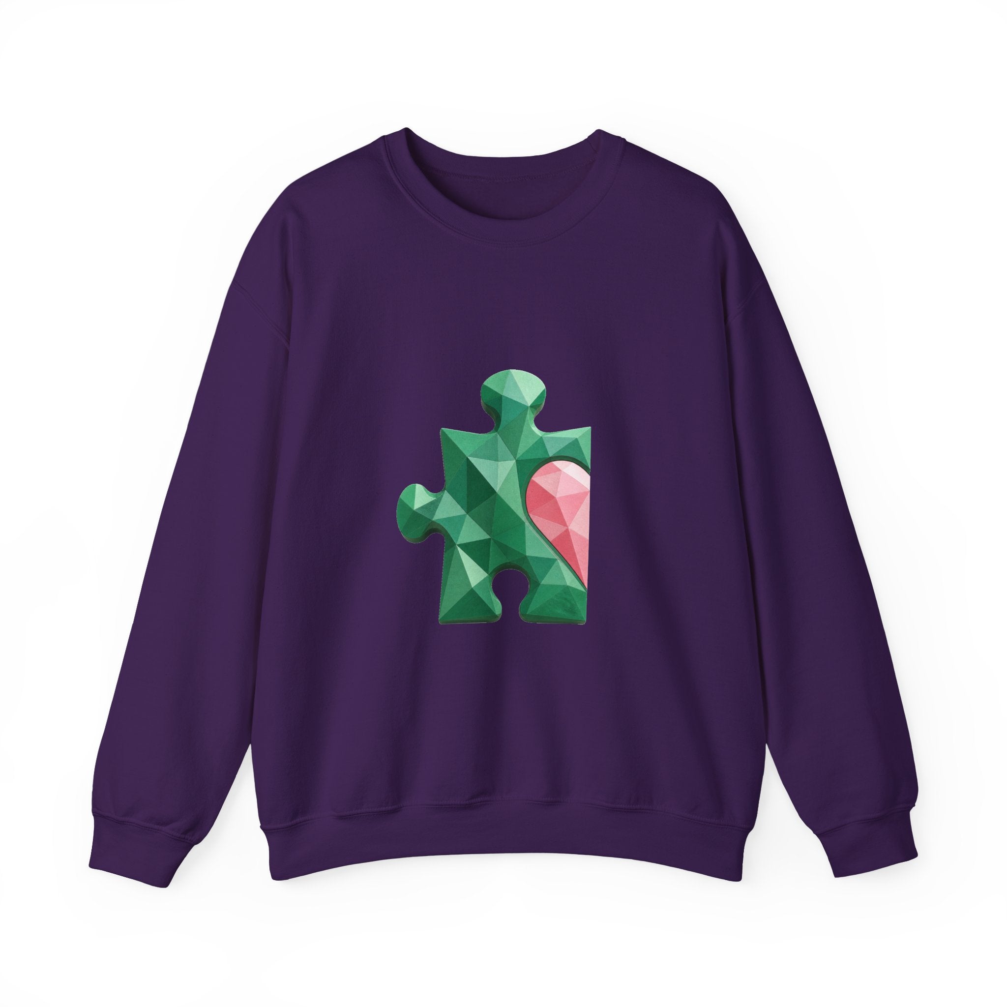 Matching Couple Sweatshirt - Puzzle Pieces Matching Couple Crewneck Sweatshirt Geometric Art His Hers Couple Gift - Design A