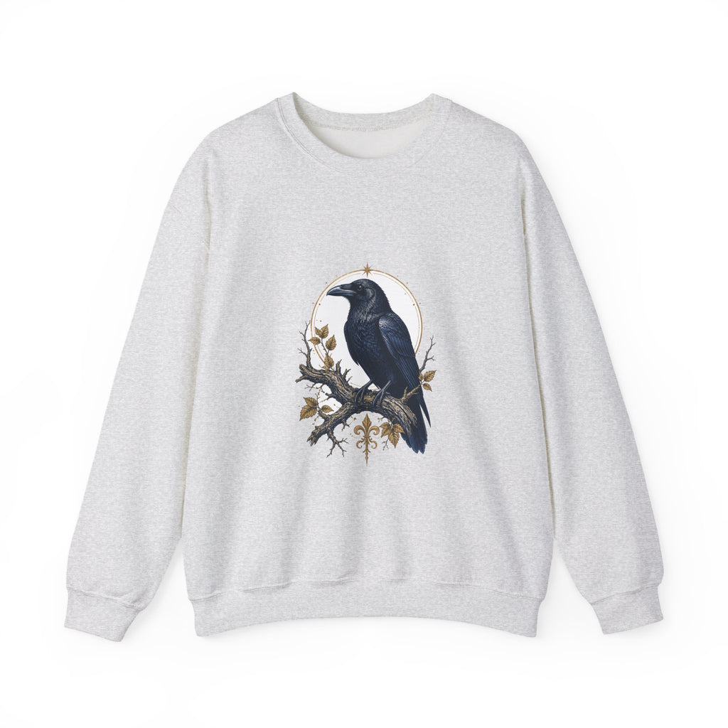 Matching Couple Sweatshirt - Raven & Swan Matching Couple Premium Fleece Sweatshirt Vintage Art His Hers Honeymoon Gift - Design A