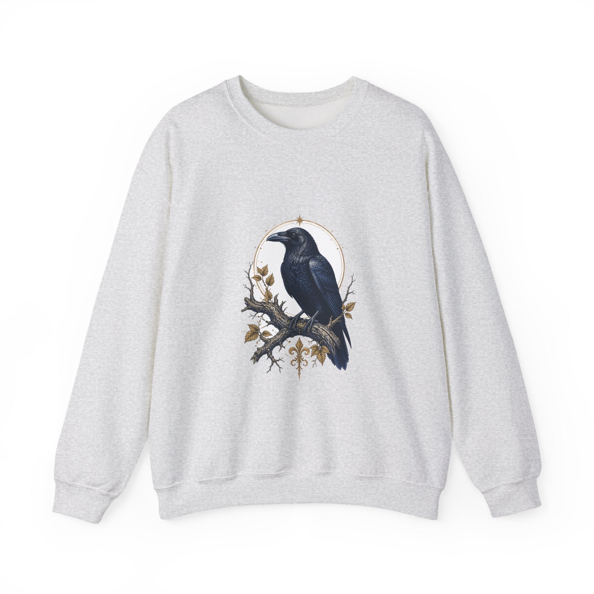 Matching Couple Sweatshirt - Raven & Swan Matching Couple Premium Fleece Sweatshirt Vintage Art His Hers Honeymoon Gift - Design A