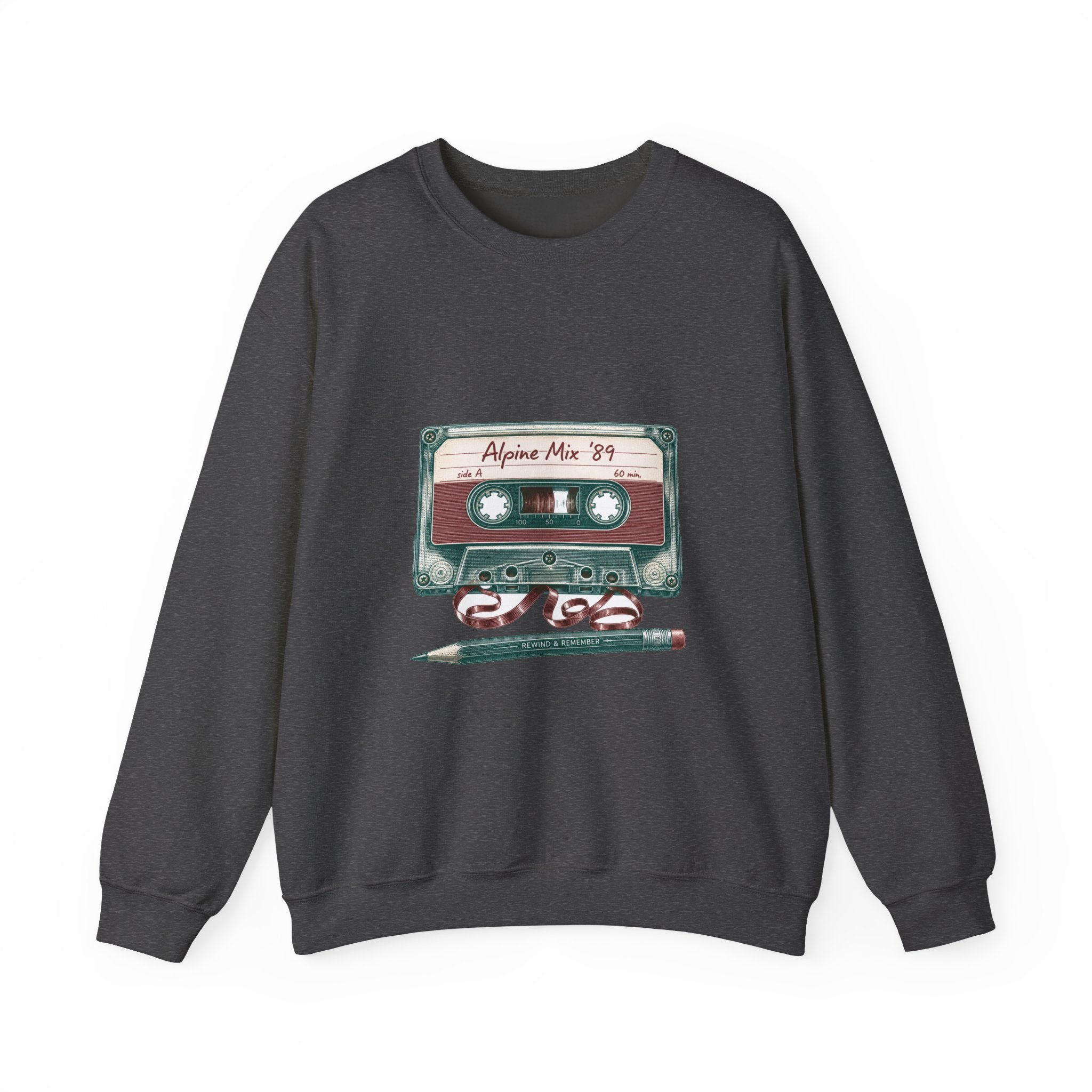 Matching Couple Sweatshirt - Vinyl & Cassette Matching Couple Crewneck Sweatshirt Vintage Art His Hers Wedding Gift - Design B