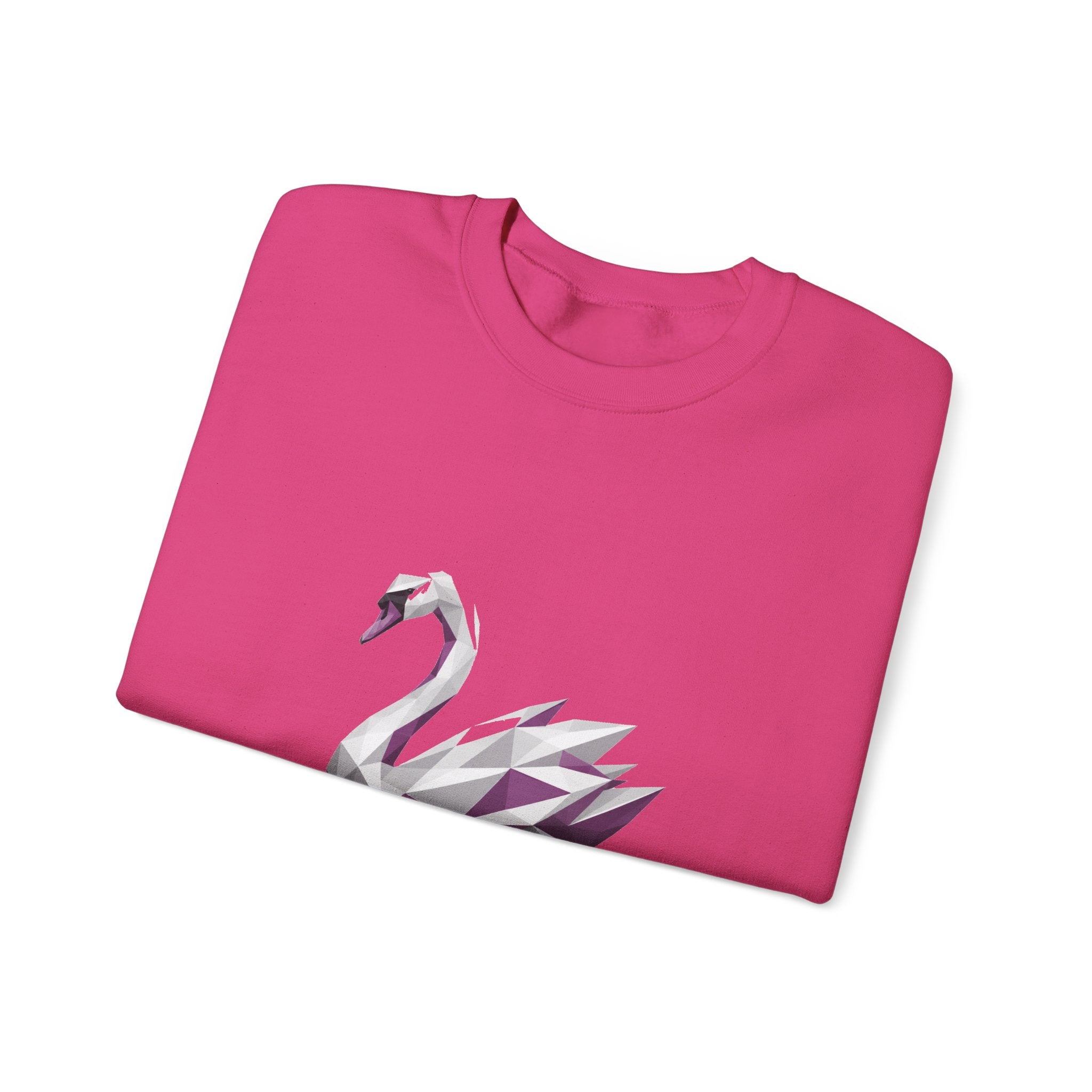 Matching Couple Sweatshirt - Raven & Swan Matching Couple Premium Fleece Sweatshirt Geometric Art His Hers Love Gift - Design B
