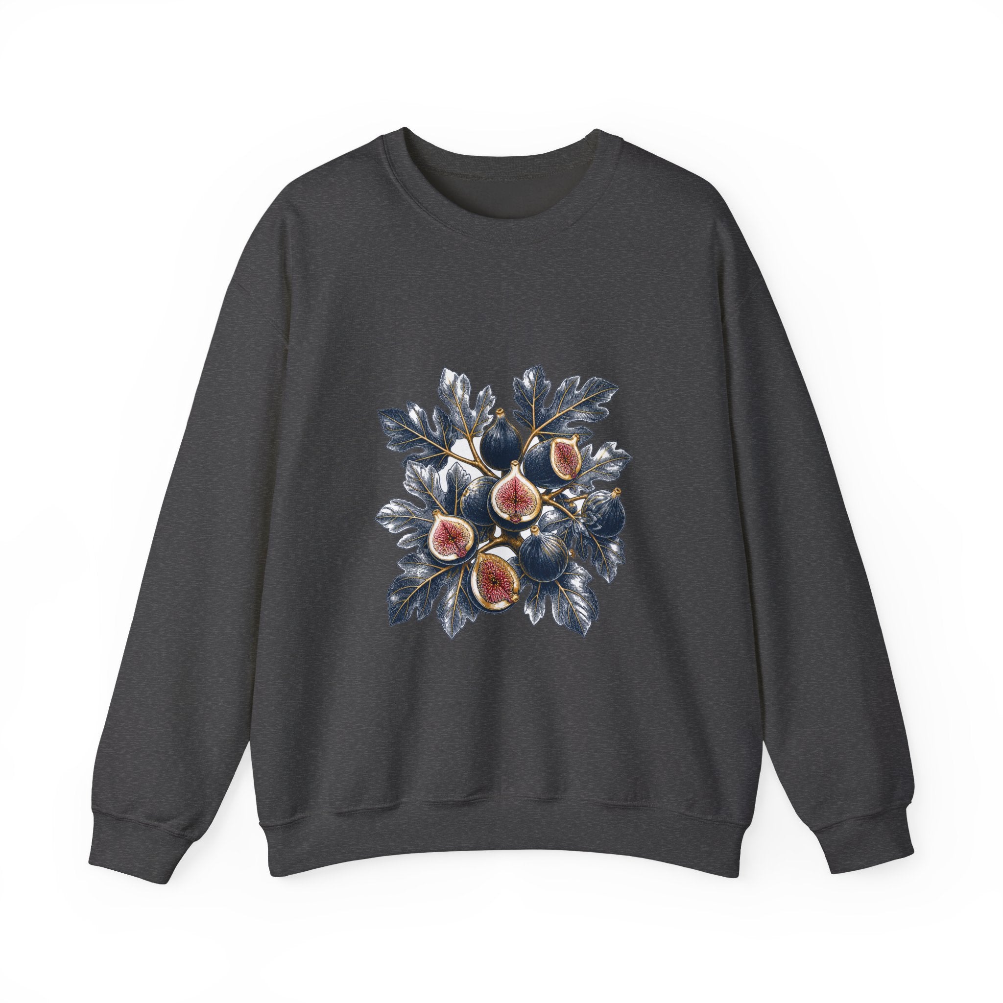 Matching Couple Sweatshirt - Olive Branch & Fig Matching Couple Crewneck Sweatshirt Hand-Drawn Art His Hers Best Friend Gift - Design B