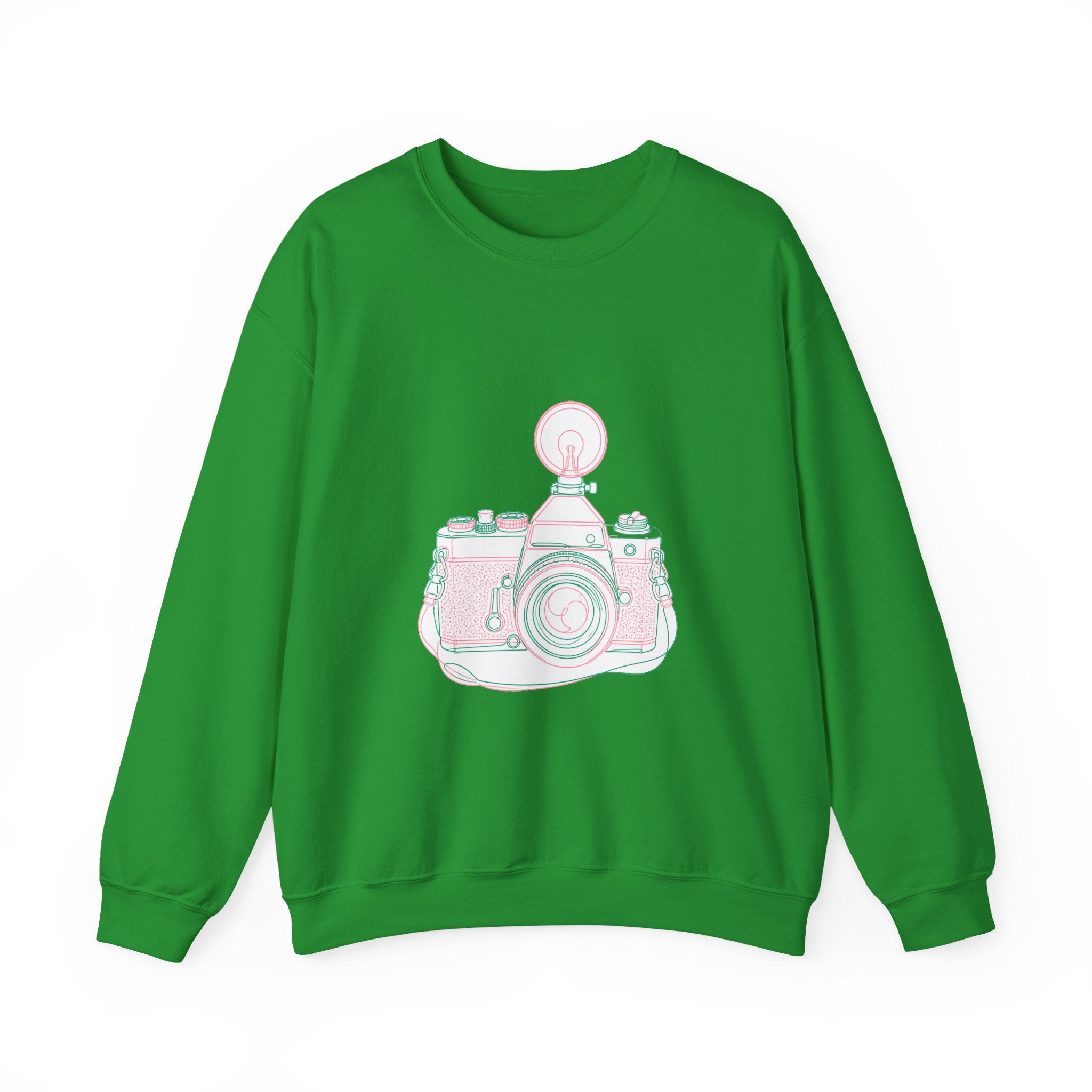 Matching Couple Sweatshirt - Camera & Film Matching Couple Crewneck Sweatshirt Minimalist Art His Hers Valentine Gift - Design A