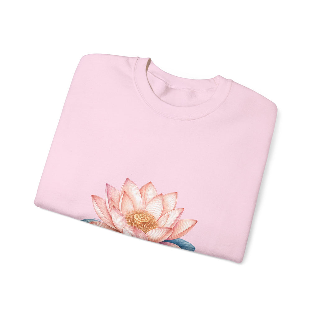 Matching Couple Sweatshirt - Open & Closed Lotus Matching Couple Premium Fleece Sweatshirt Vintage Art His Hers Honeymoon Gift - Design A