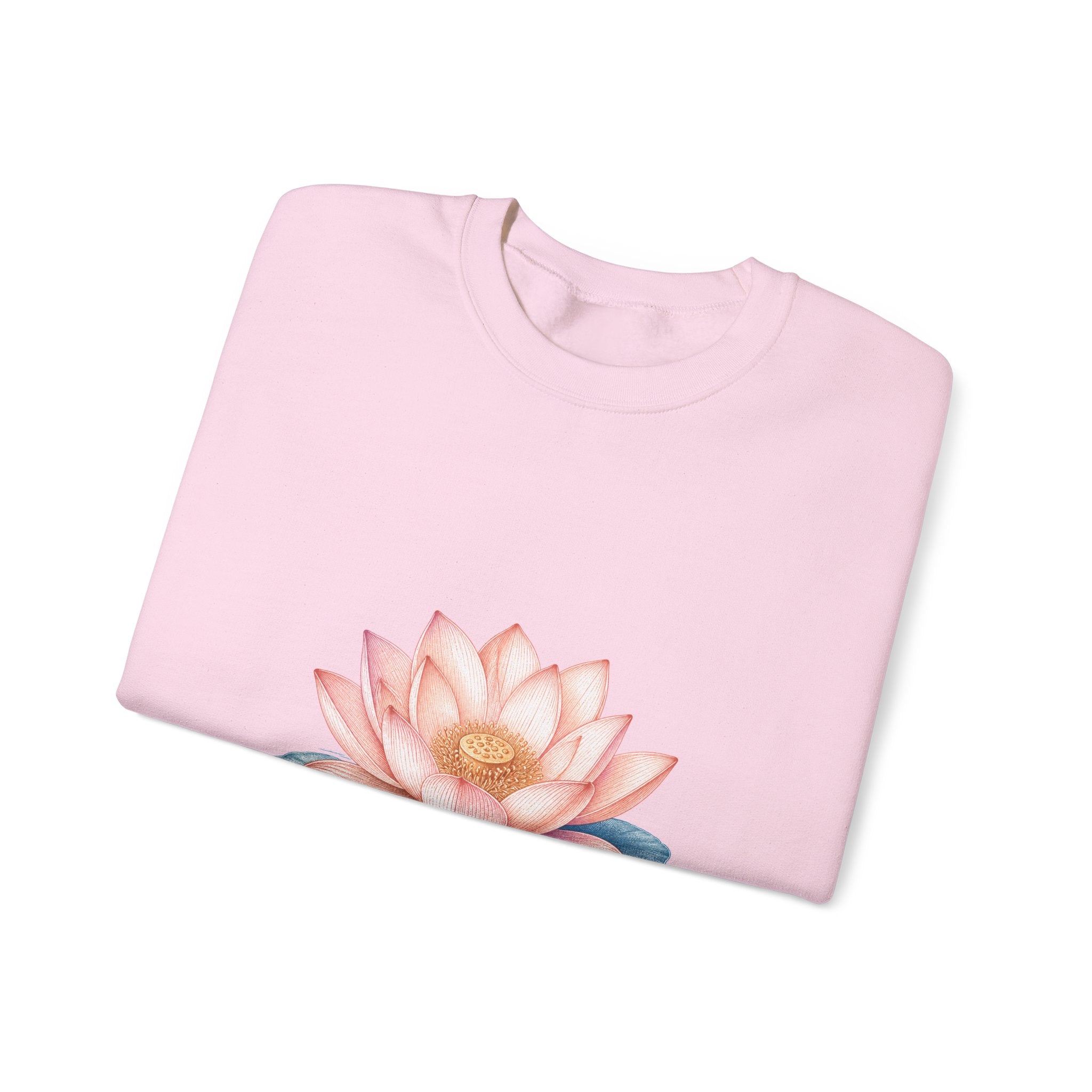 Matching Couple Sweatshirt - Open & Closed Lotus Matching Couple Premium Fleece Sweatshirt Vintage Art His Hers Honeymoon Gift - Design A