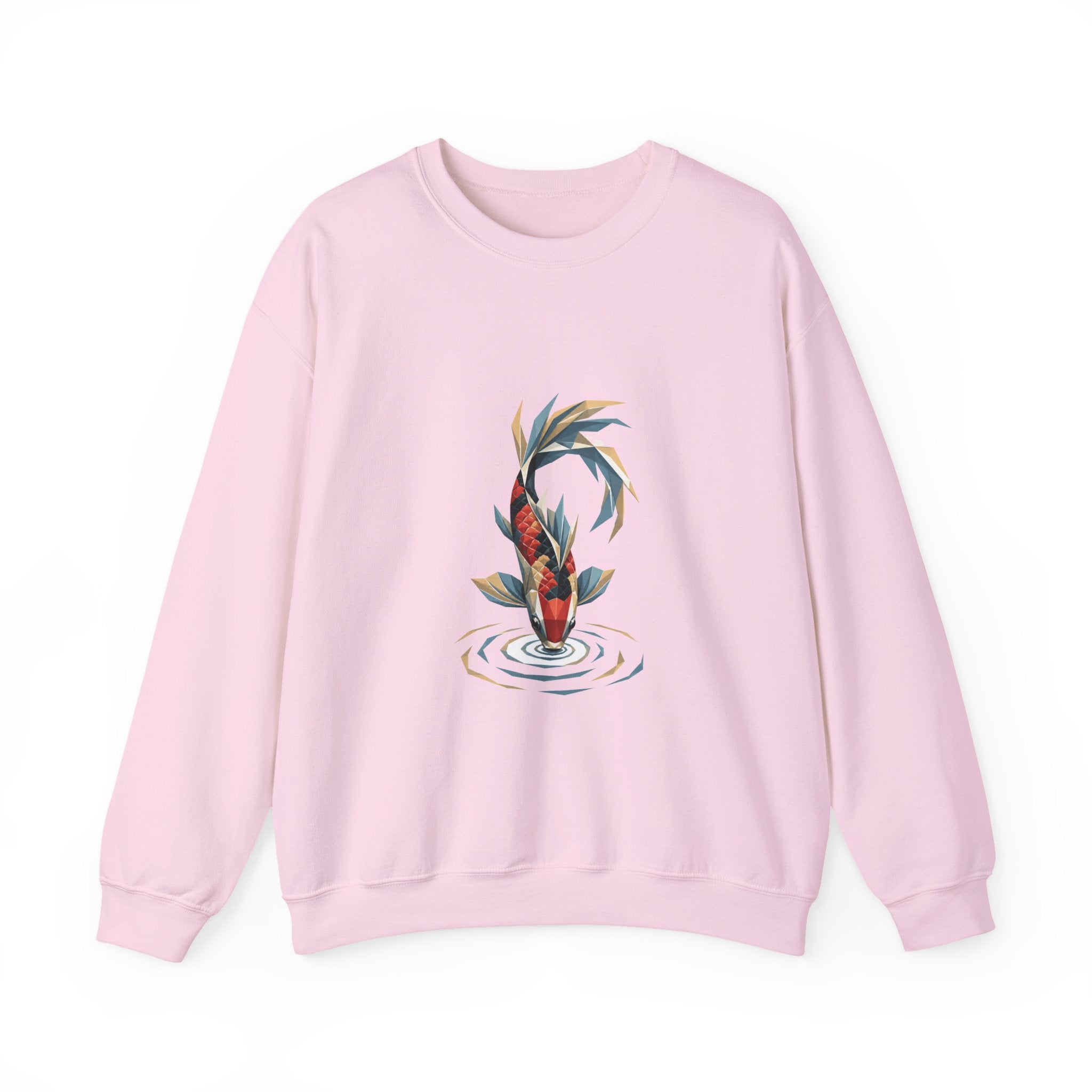 Matching Couple Sweatshirt - Koi Fish Yin Yang Matching Couple Crewneck Sweatshirt Geometric Art His Hers Couple Gift - Design B